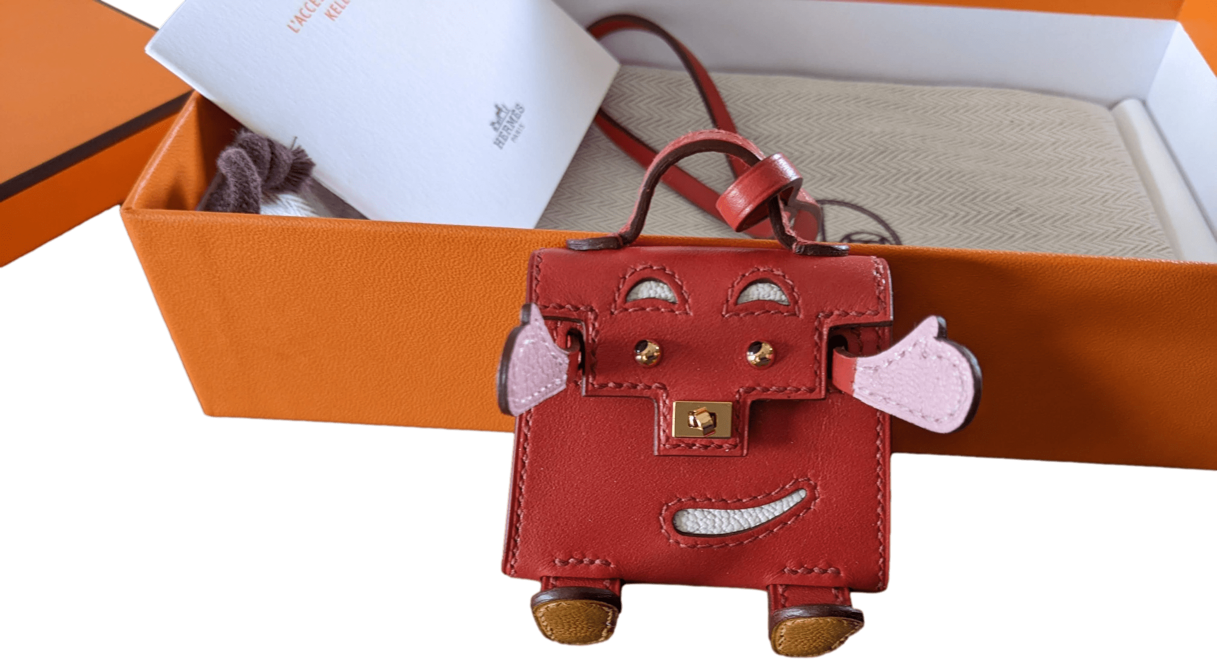 HERMES KELLYDOLE Limited Veau Tadelakt Bag Charm