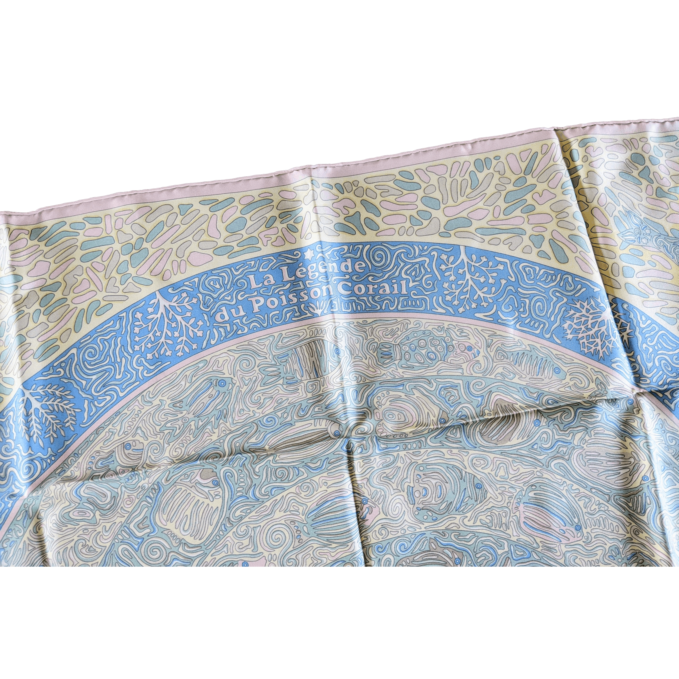 HERMES La Legende du Poisson Corail Twill 90 Scarf