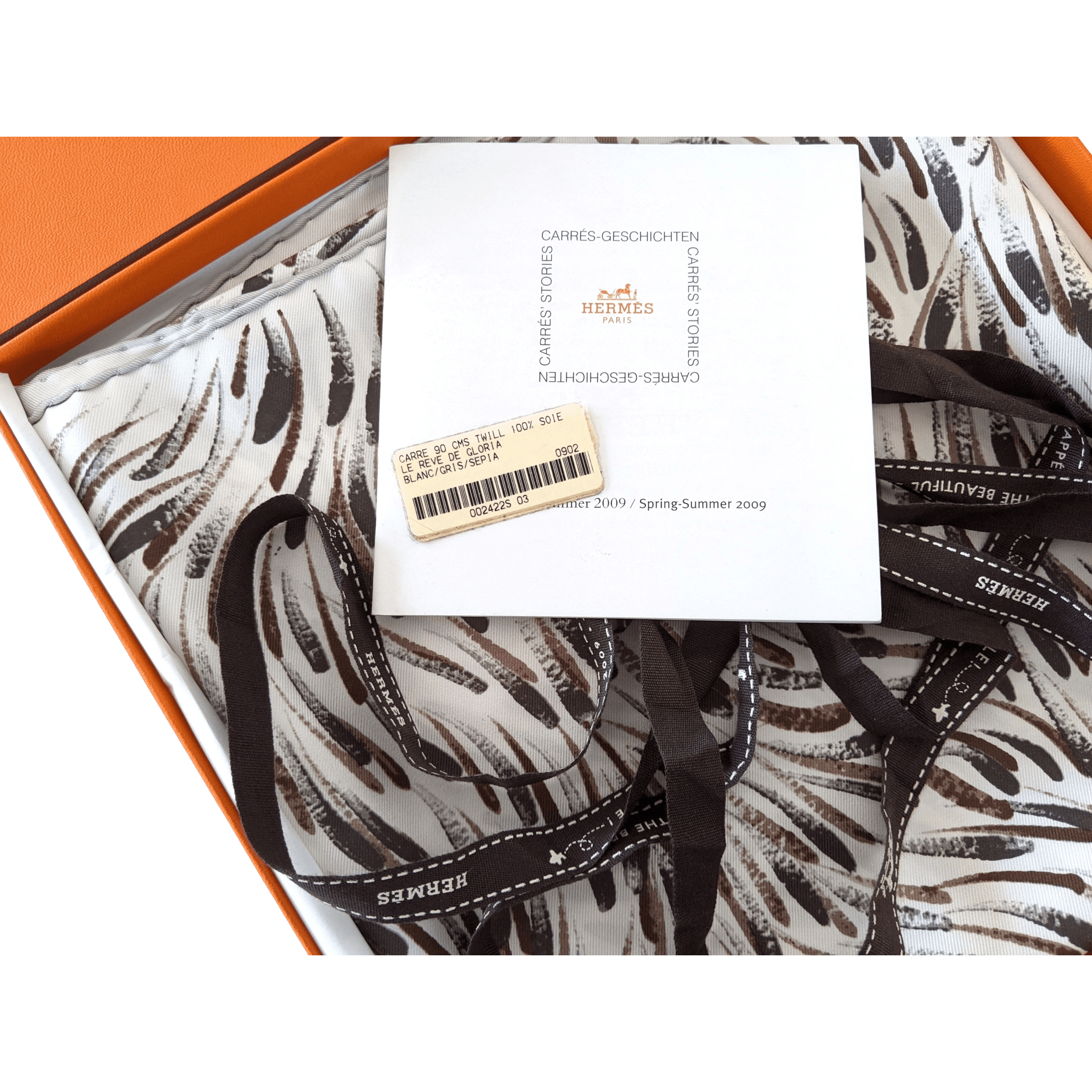 HERMES 2009 Le Reve de Gloria by Gloria Petyarre Twill Scarf 90 x 90 cm