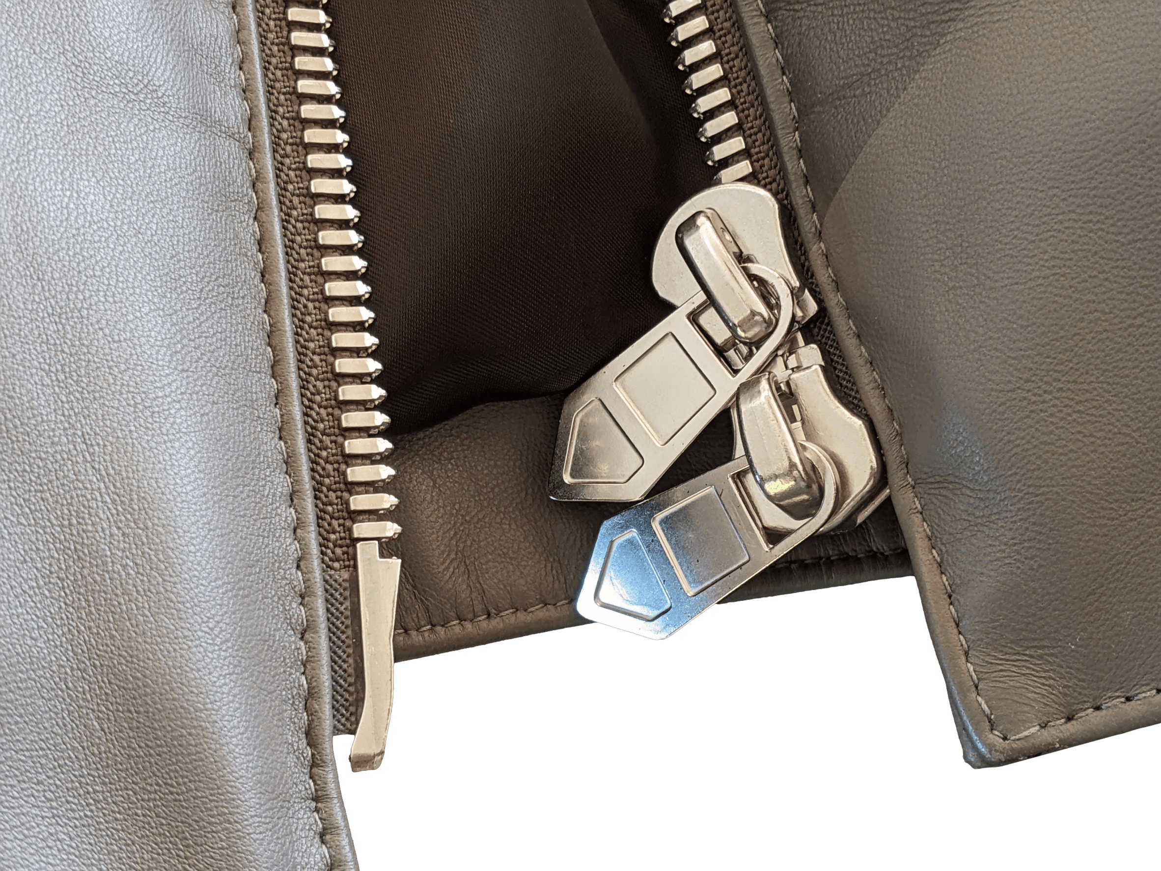 HERMES LEATHER DOWN DOUDOUNE Green-Grey Duck Lambskin Jacket SZ50