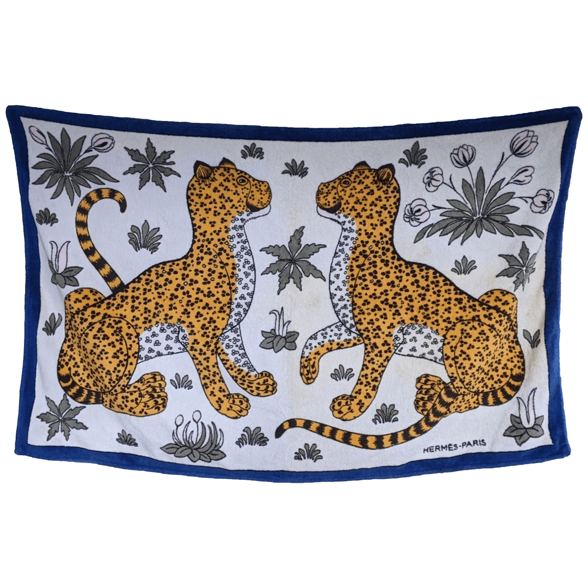 HERMES Léopards Terry Cotton Beach Towel 90 x 150 cm