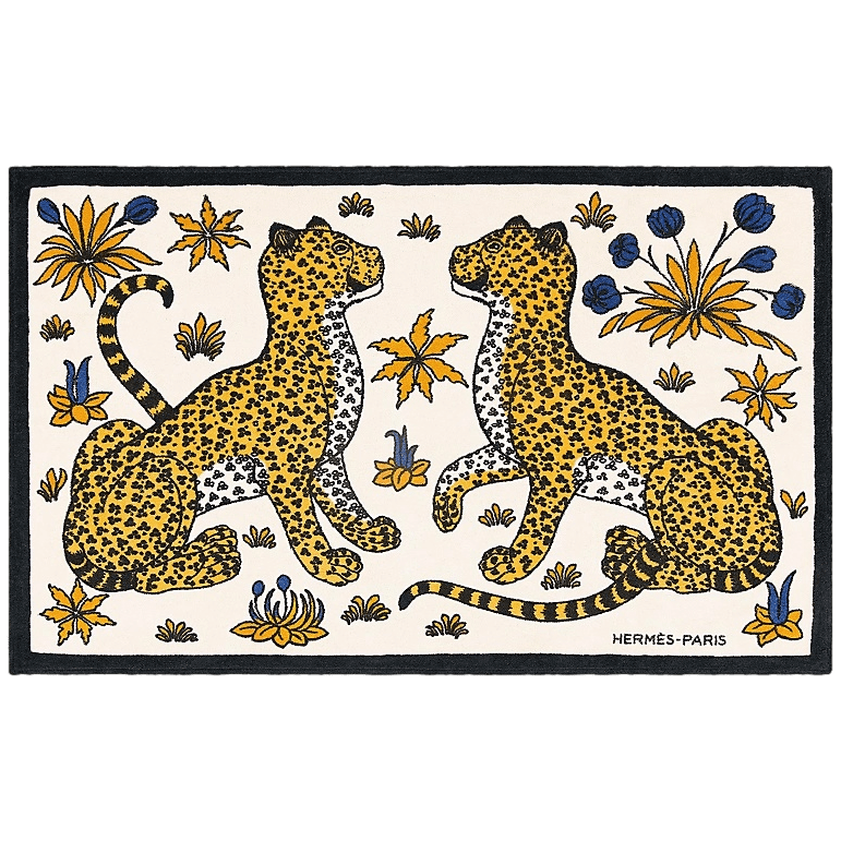 HERMES Towel Leopards Black 90 x 150 cm