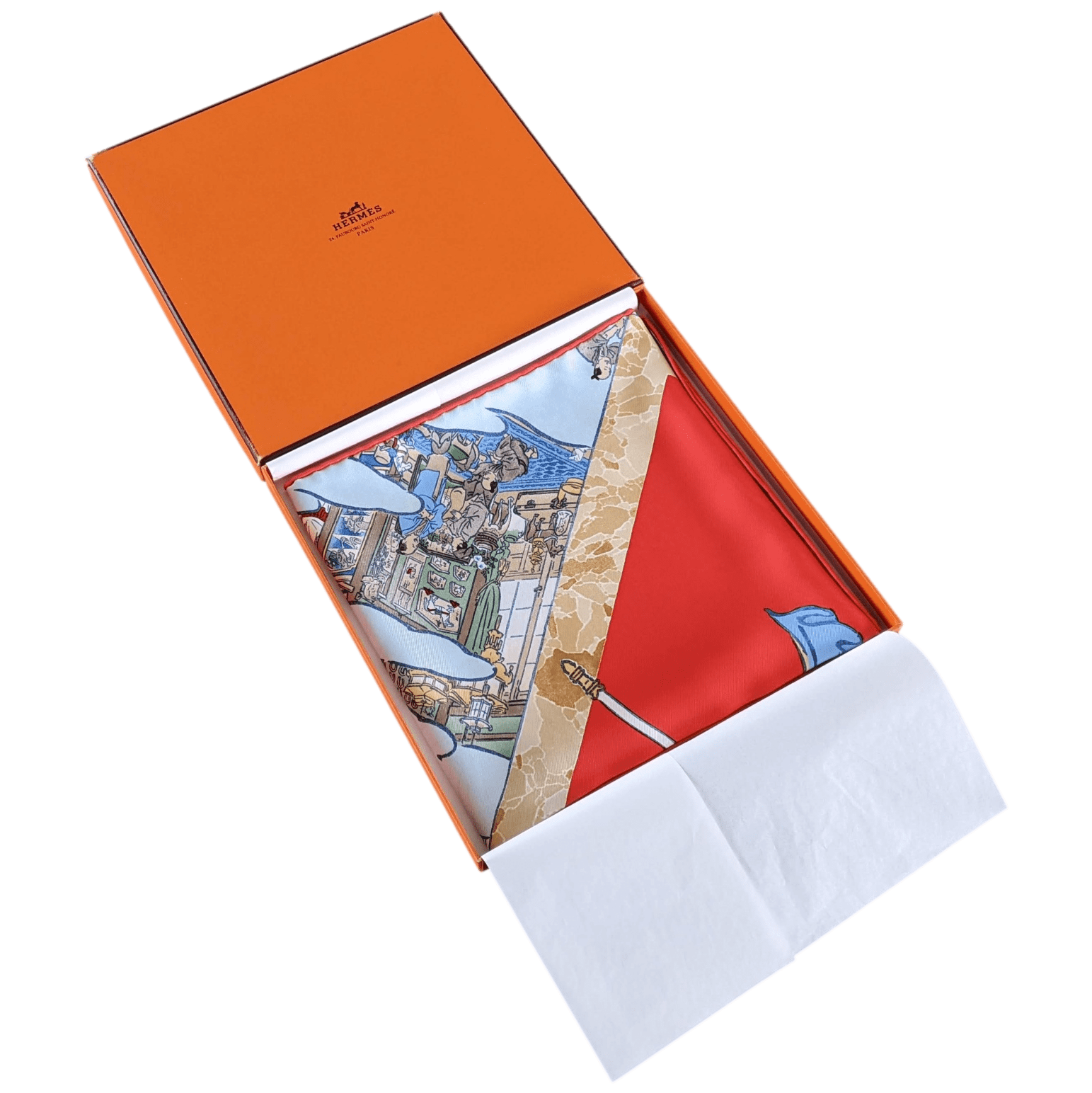 HERMES LES ARTISANS D'HERMES by Akira Yamaguchi Twill 90x 90 cm