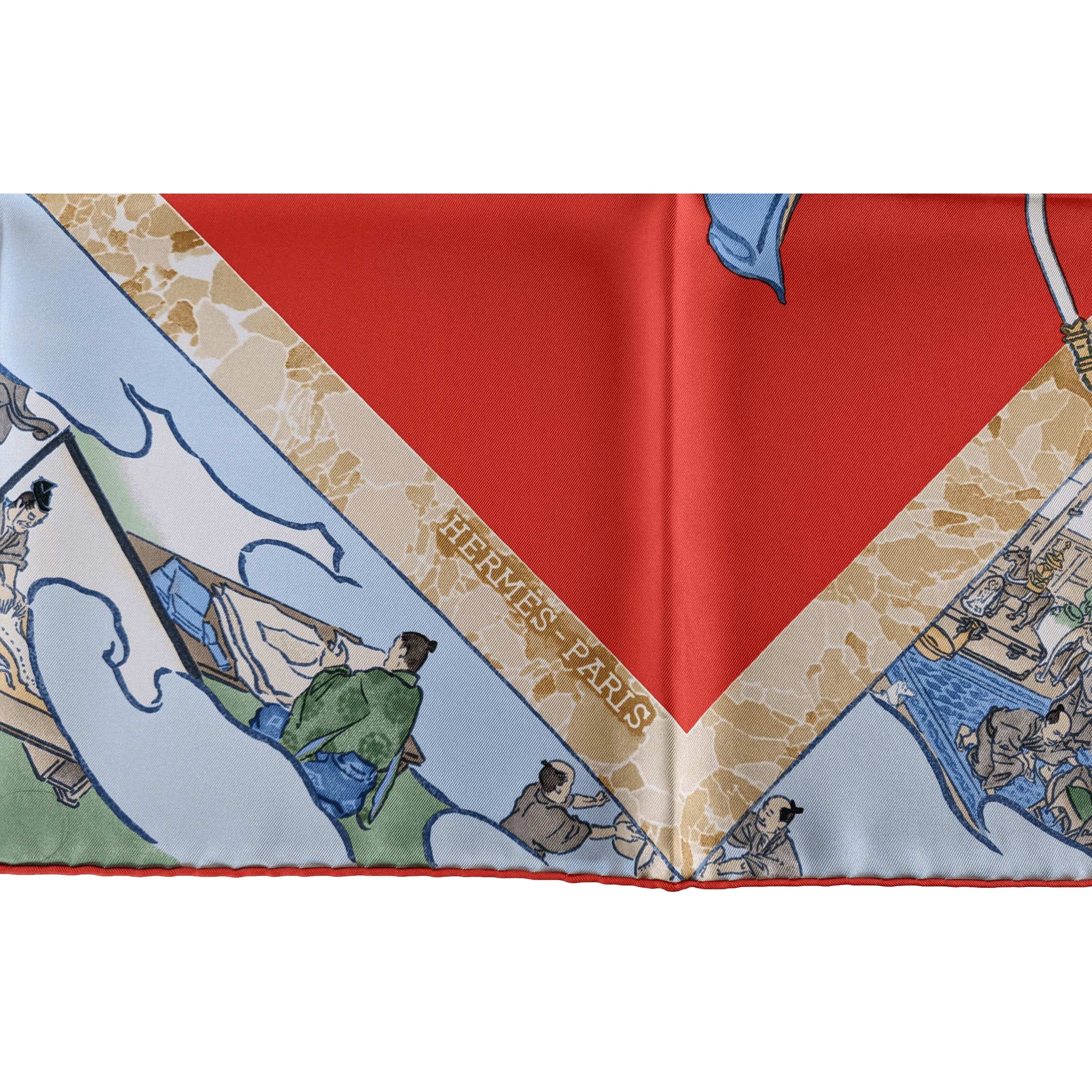 HERMES LES ARTISANS D'HERMES by Akira Yamaguchi Twill 90x 90 cm