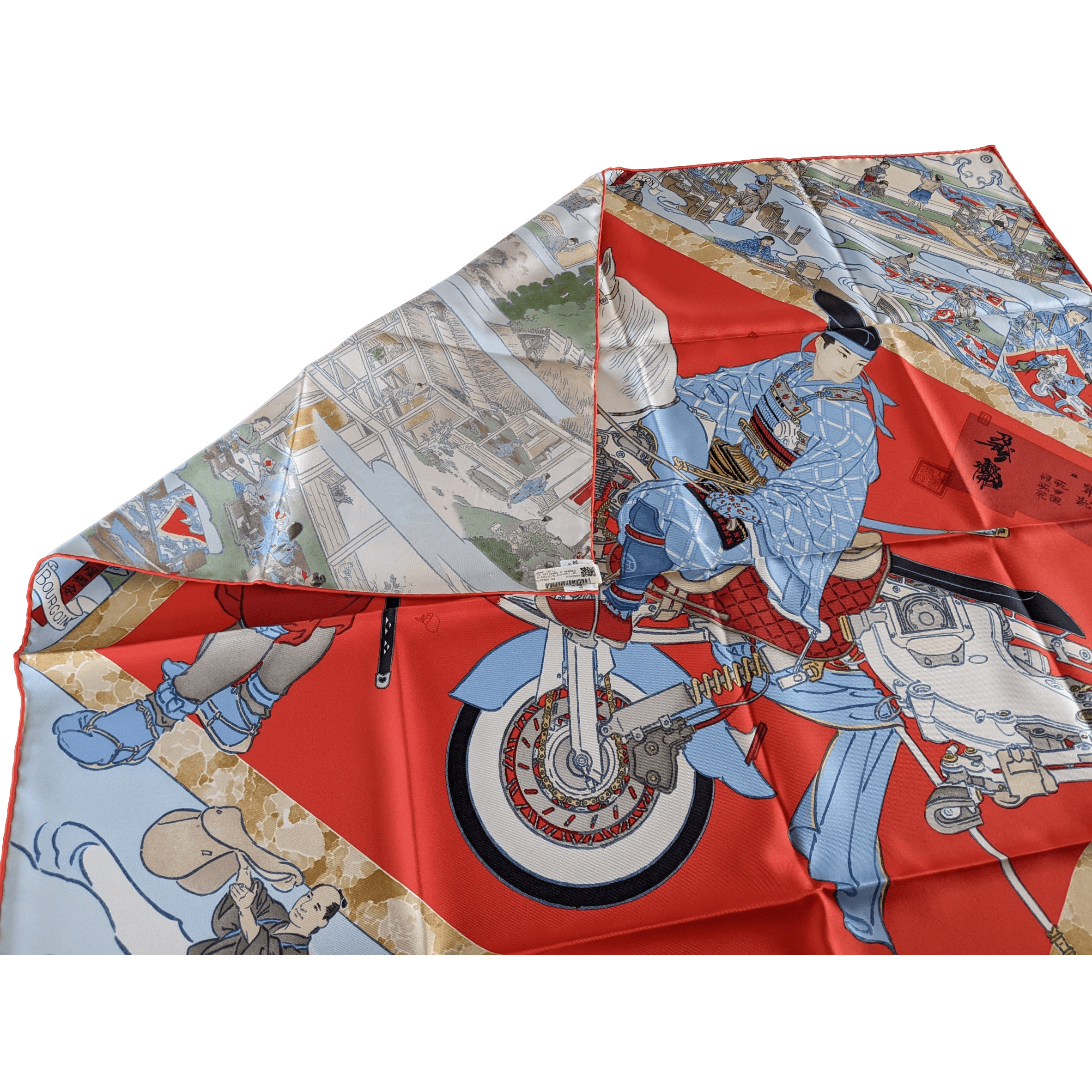 HERMES LES ARTISANS D'HERMES by Akira Yamaguchi Twill 90x 90 cm