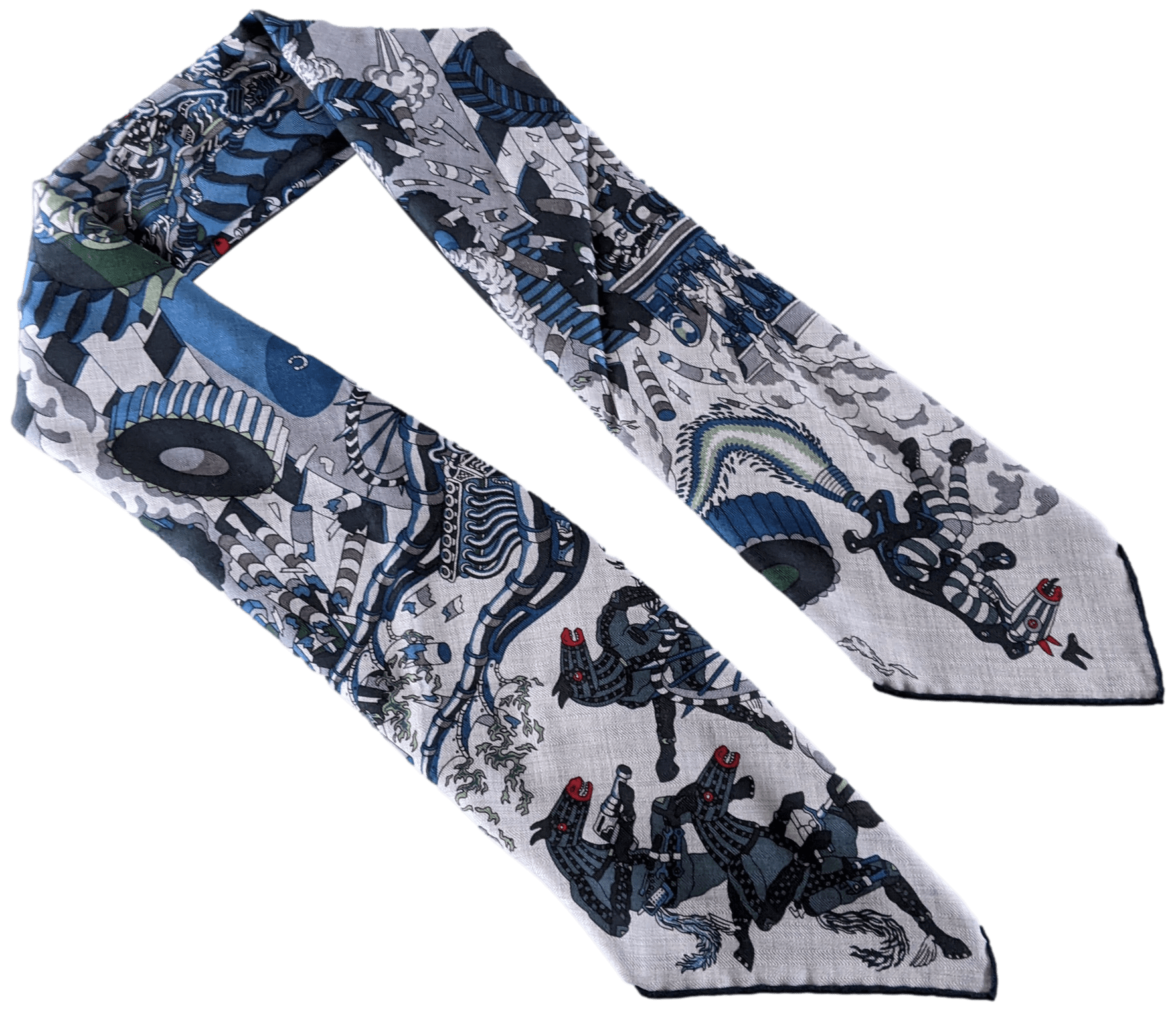 HERMES LES AS DU VOLANT by Jan Bajtlik Cashmere Scarf 100