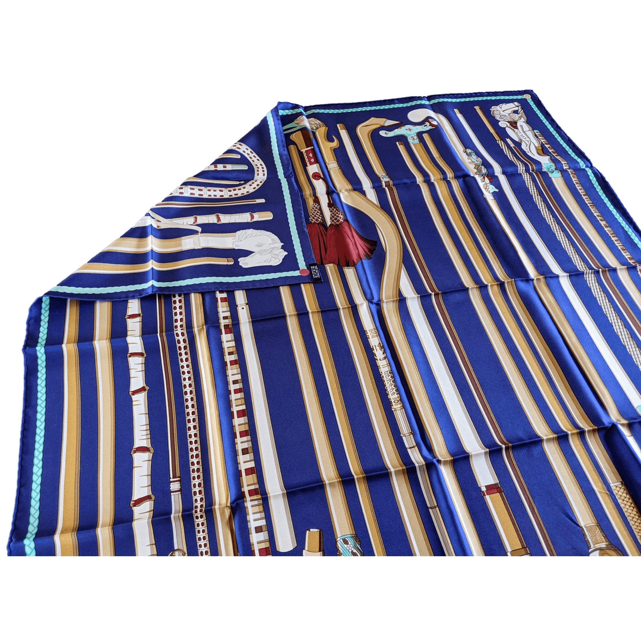 HERMES Les Cannes Twill 90 Scarf