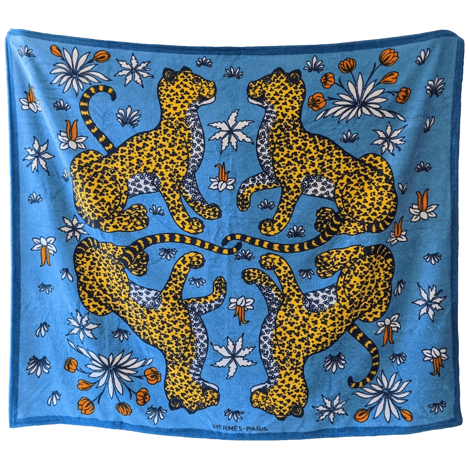 HERMES Les Leopards Beach Towel XXL 145 x 160