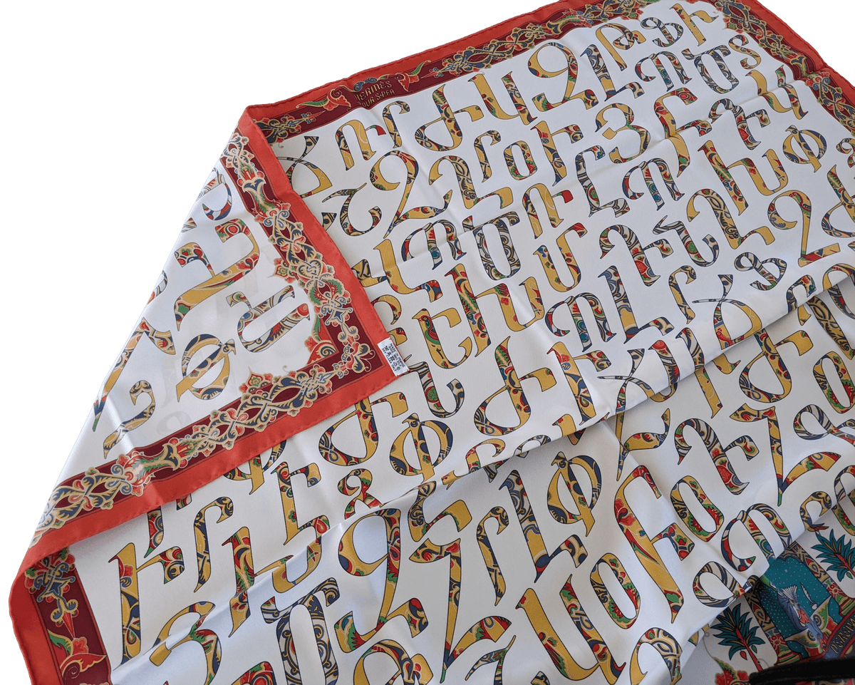 HERMES LETTRES D' EREVAN 2015 Limited by Karen Petrossian Twill 90 x 90 cm