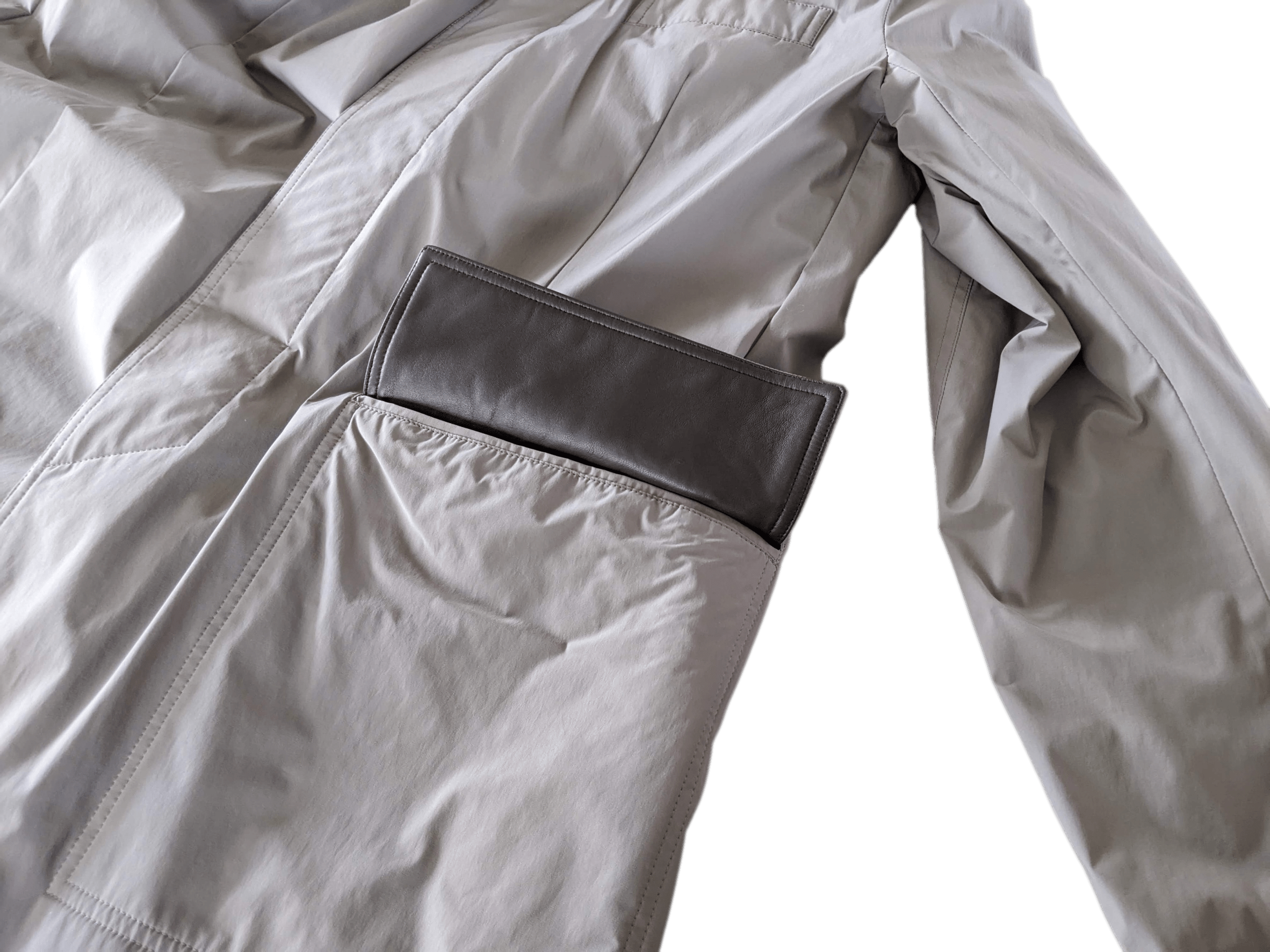 HERMES LIVERPOOL Toilovent Techinique Deperlente with Lambskin Detail Men's Impermeable Coat Sz54