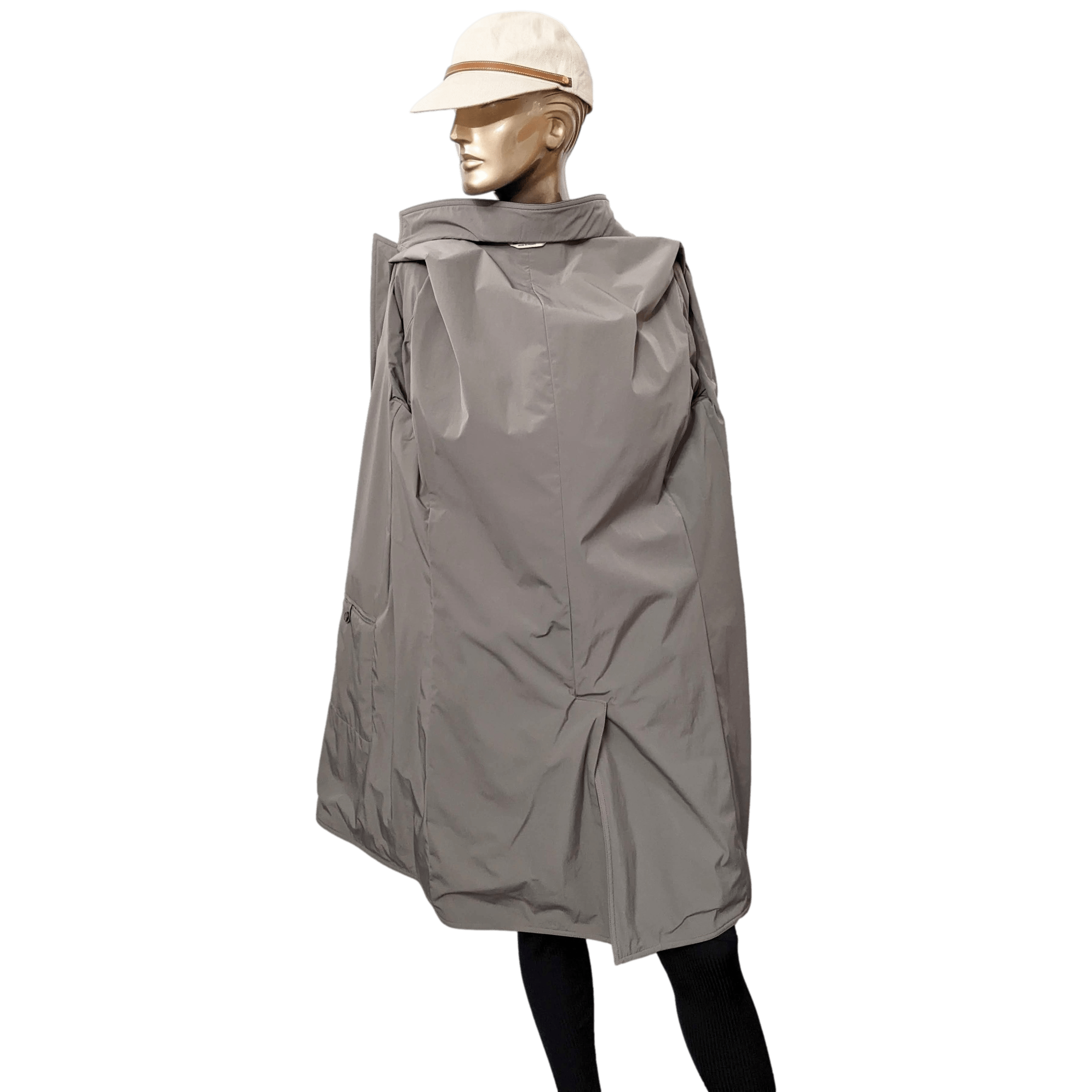 HERMES LIVERPOOL Toilovent Techinique Deperlente with Lambskin Detail Men's Impermeable Coat Sz54