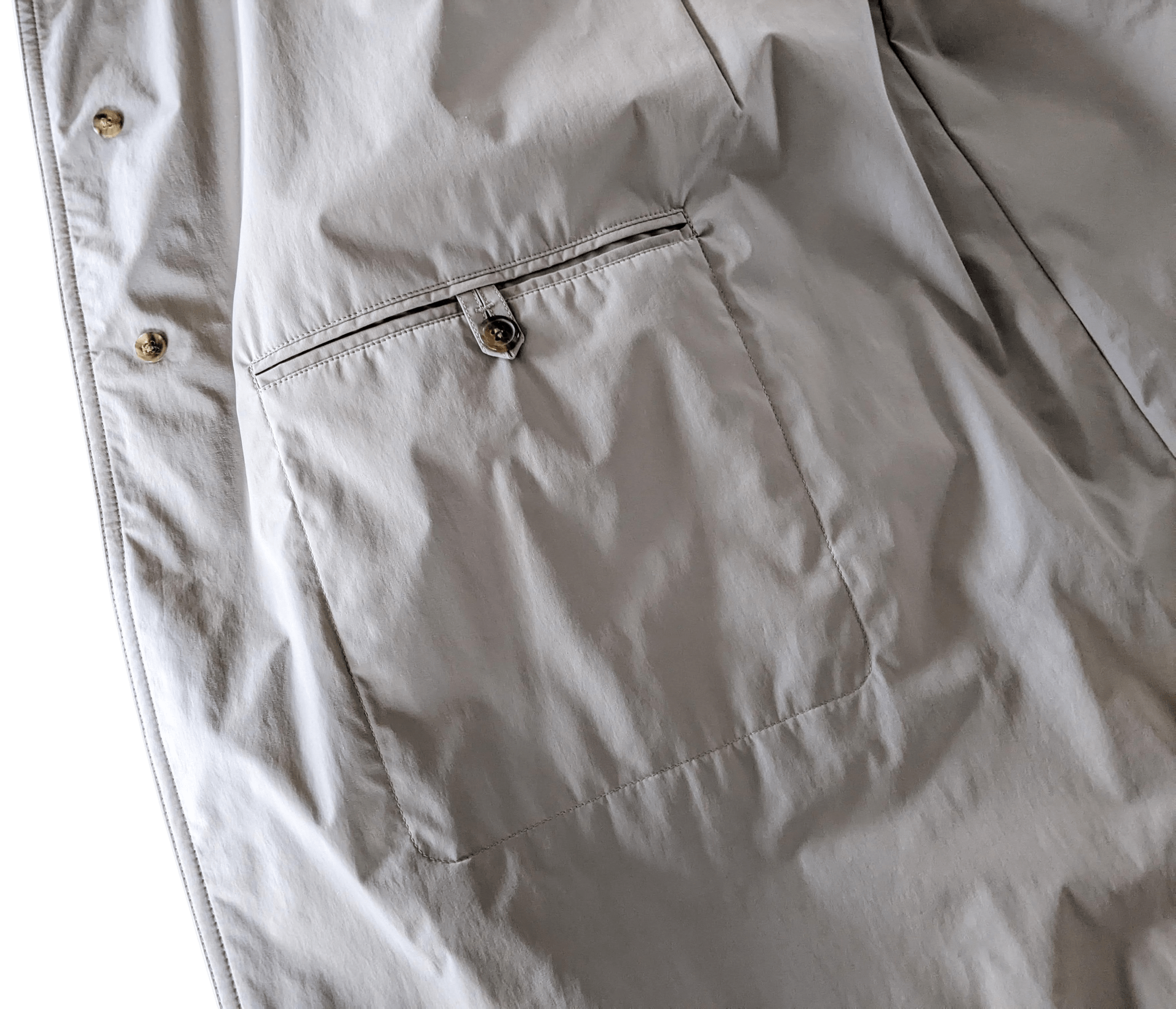 HERMES LIVERPOOL Toilovent Techinique Deperlente with Lambskin Detail Men's Impermeable Coat Sz54