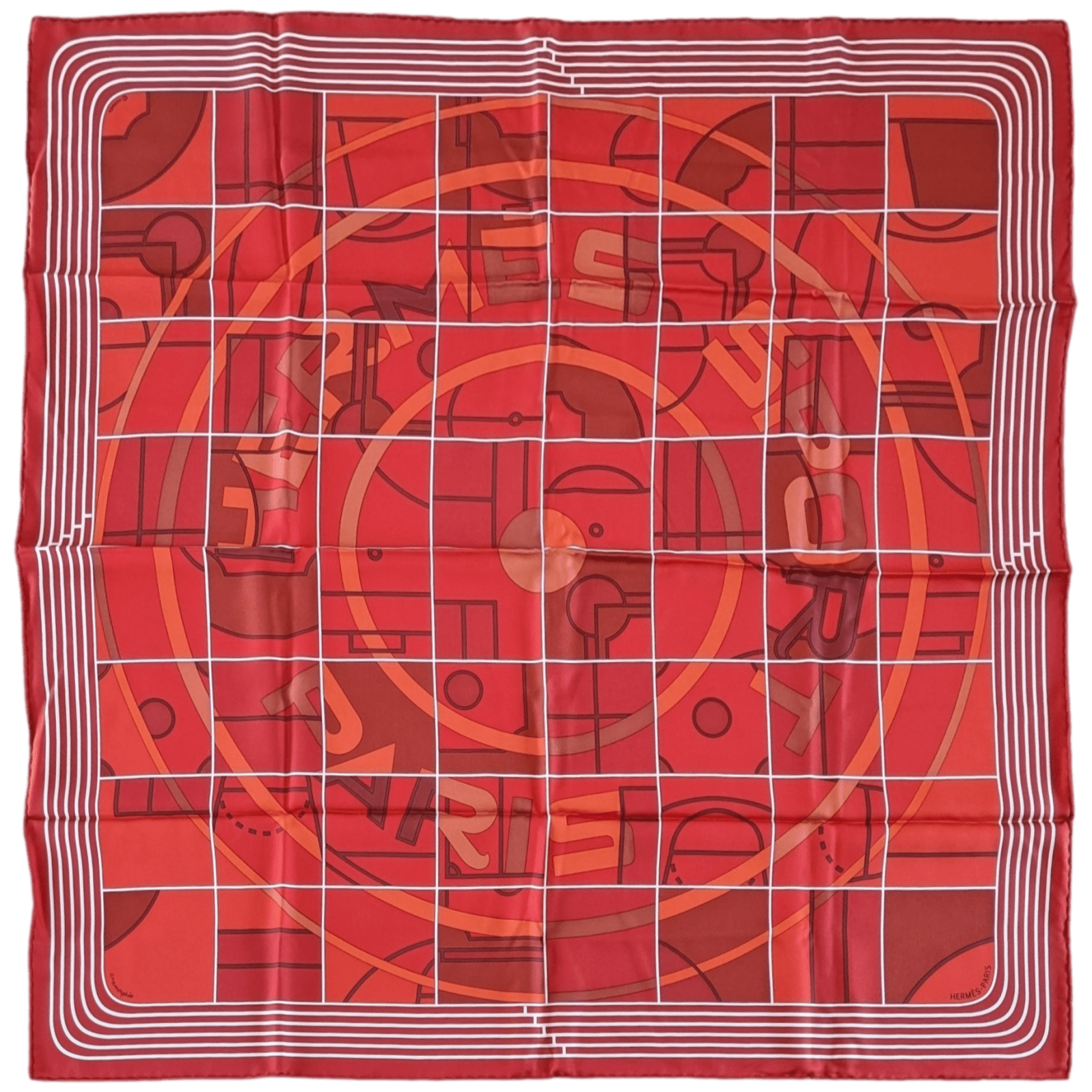 HERMES Lot de 2 Twll Silk Scarves 90 x 90 cm
