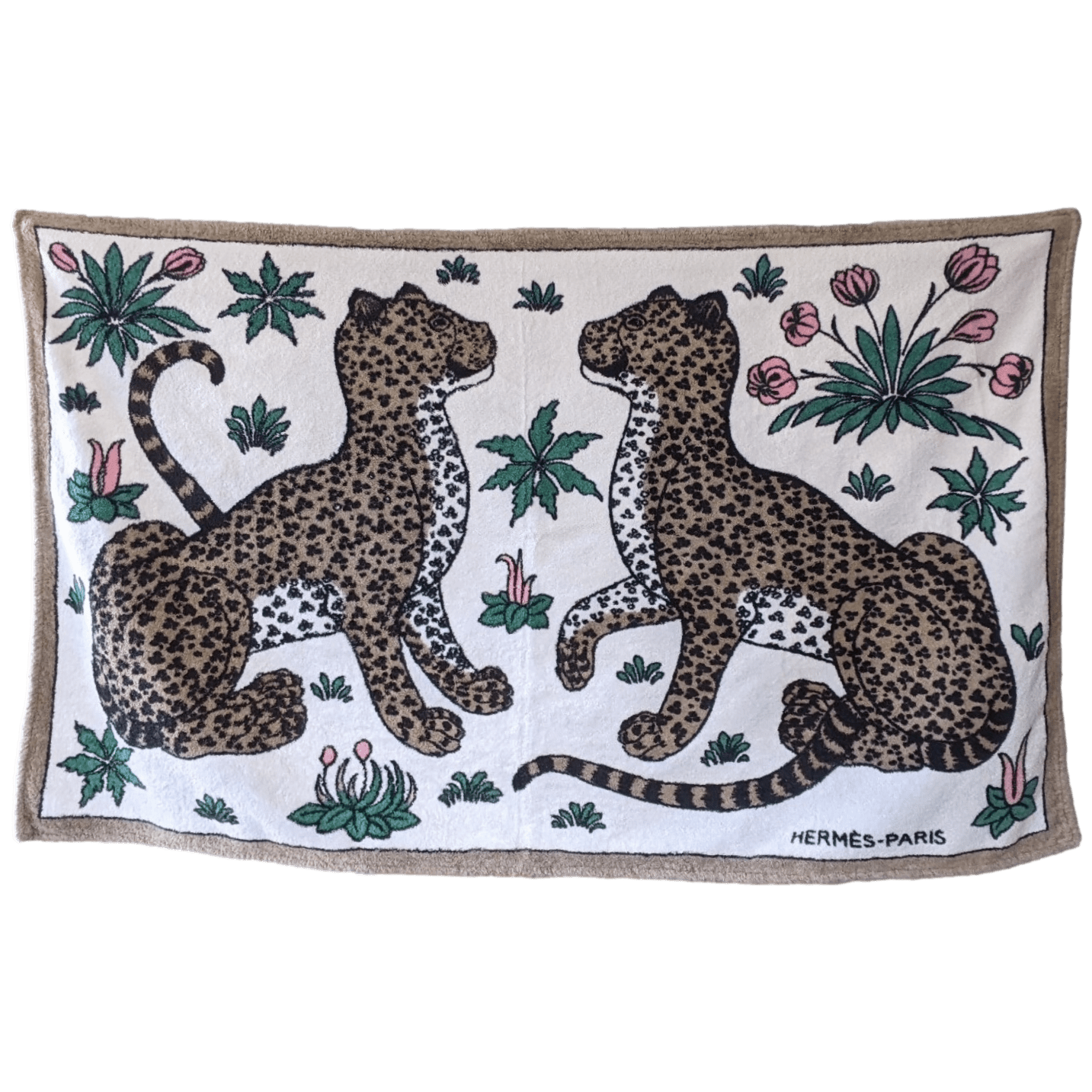 HERMES Lot of 2 Terry Beach Towels 90 x 150 cm