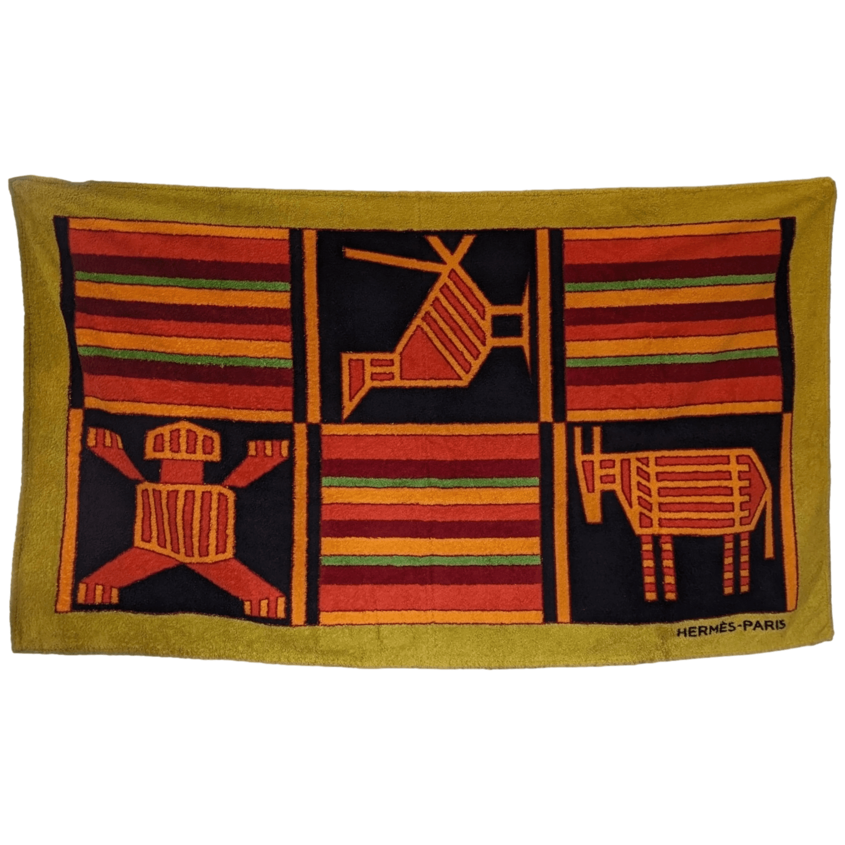 HERMES Lot of 3 Terry Beach Towels 90 x 150 cm