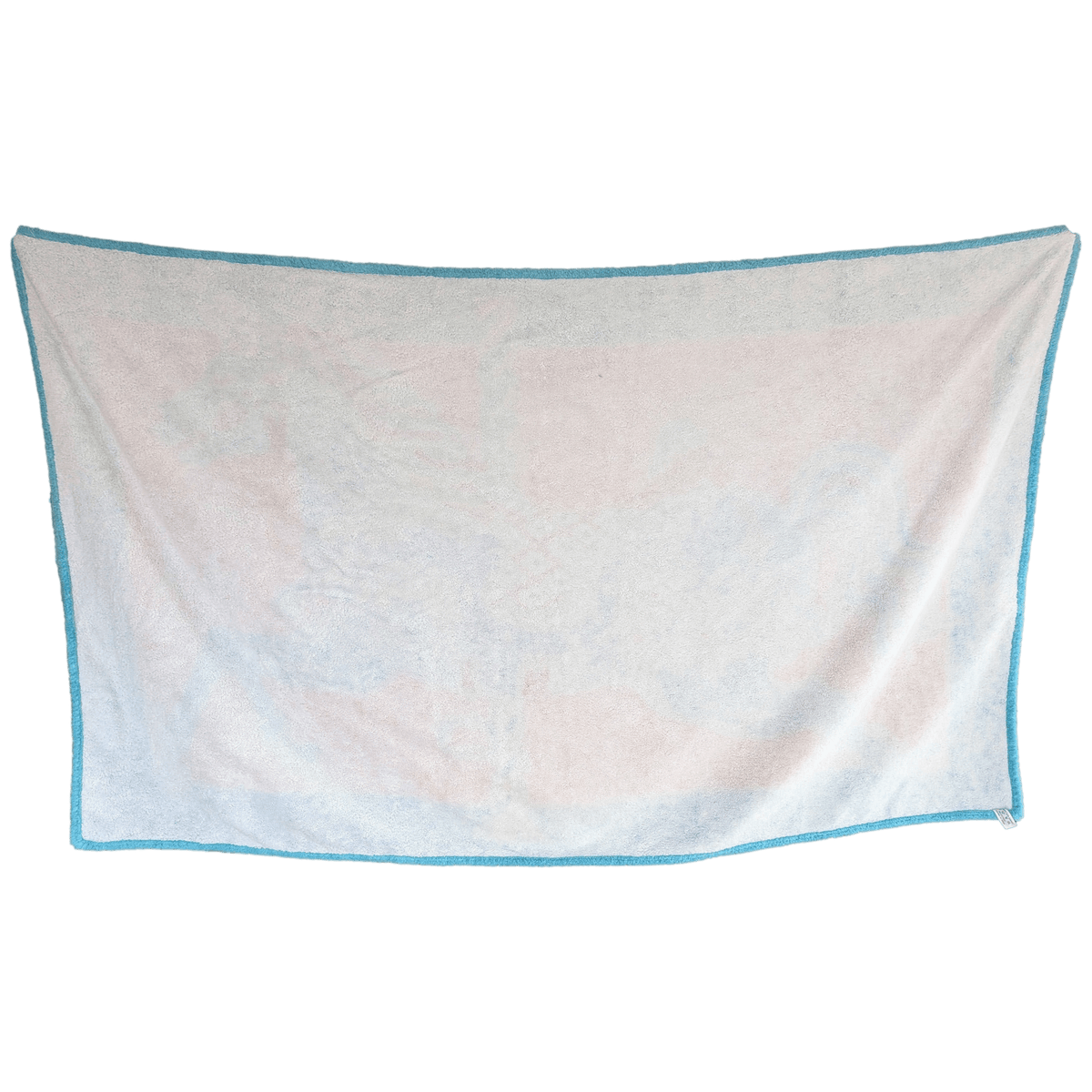 HERMES Luna Park Carousel Horse Beach Towel Pink Turquoise Blue GM 90 x 150 cm Pristine Rare