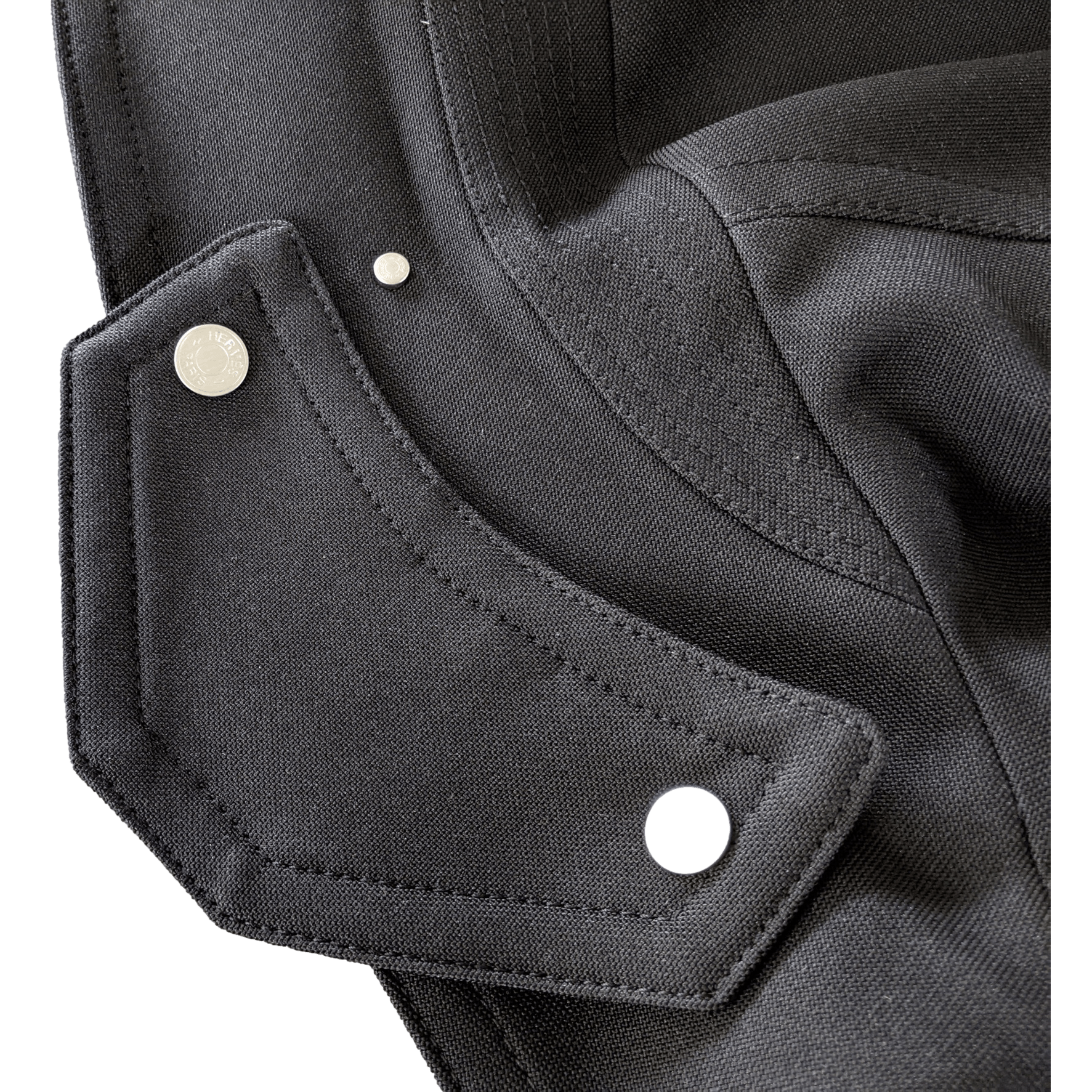 HERMES Men's Black Long Coat Sz52