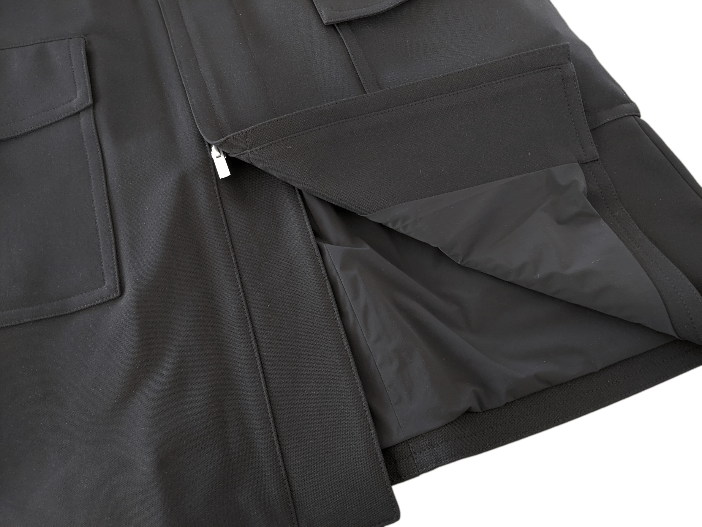 HERMES Men's Black Long Coat Sz52