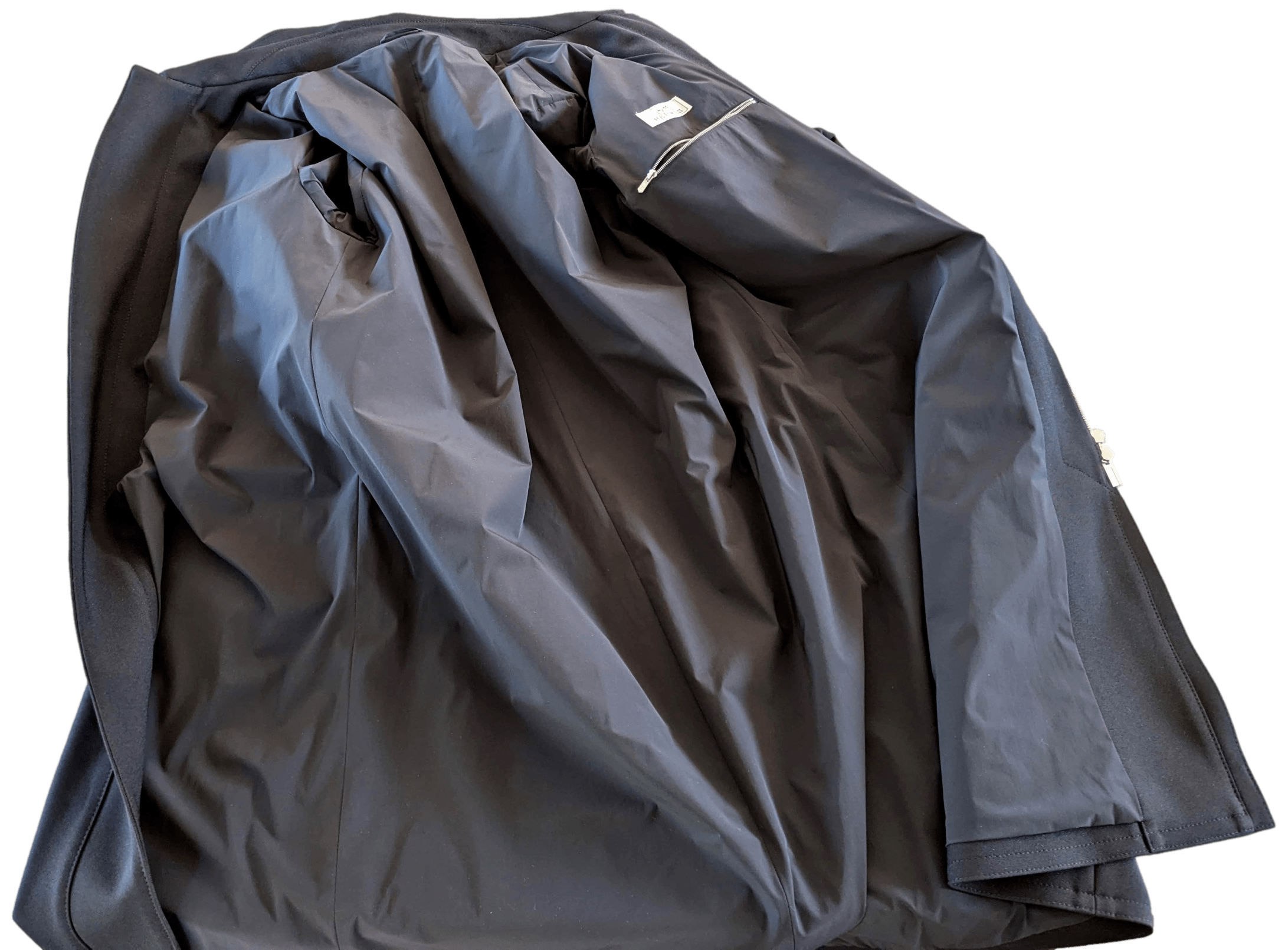 HERMES 2022 F/W Men's Black Wool Gabardine Trench Coat Sz48