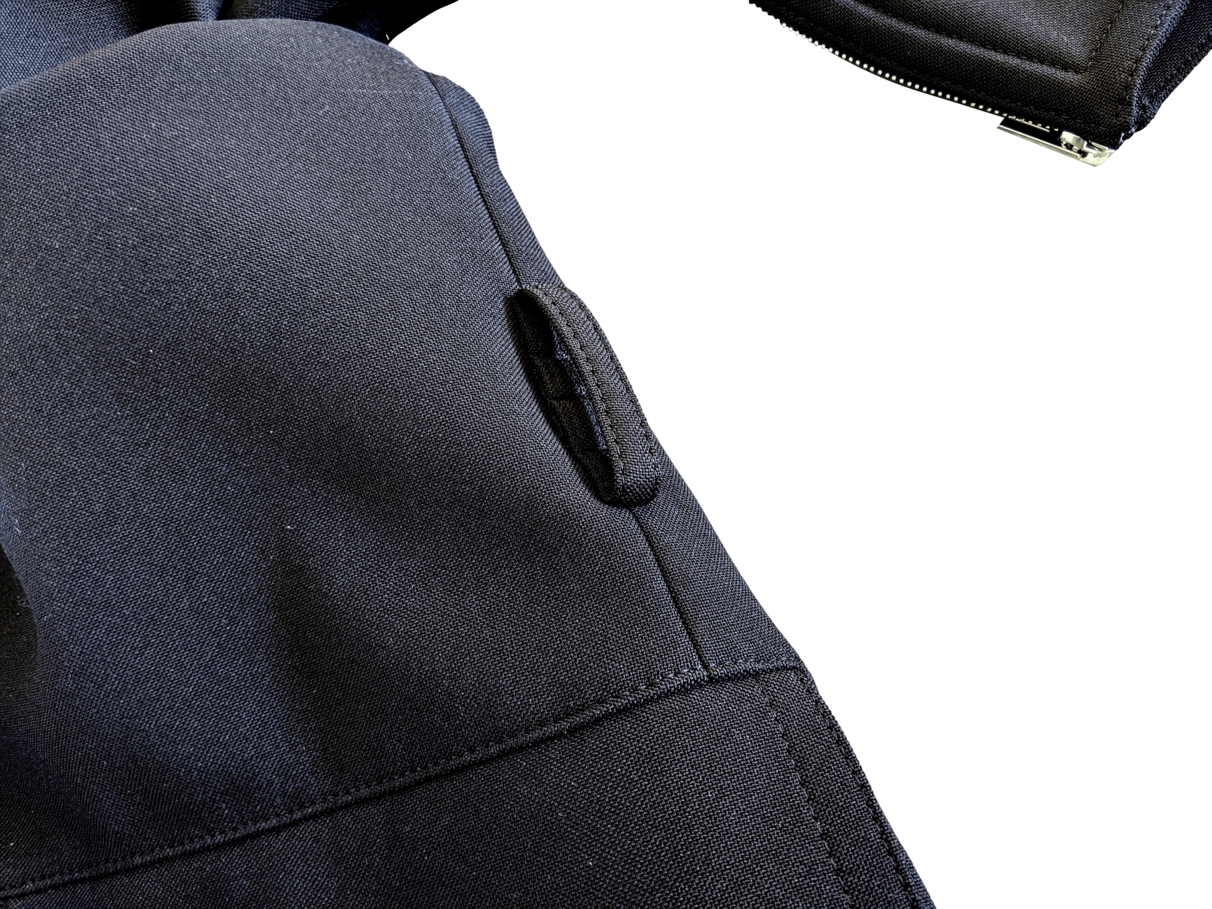 HERMES 2022 F/W Men's Black Wool Gabardine Trench Coat Sz48