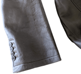 HERMES Men's Elephant Grey Long Fur-lined Lamb Coat Sz54,