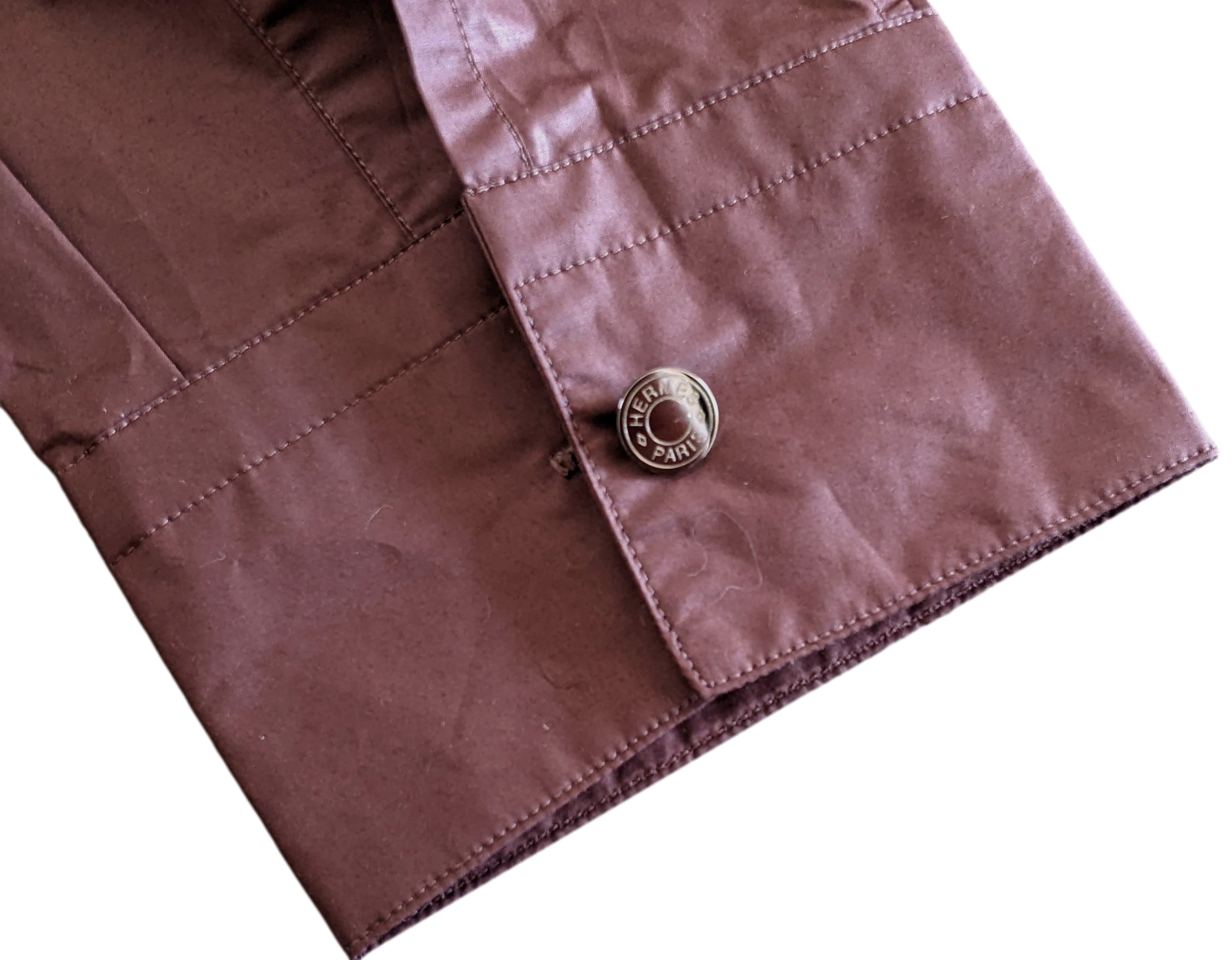 HERMES COL MONTANT Men's Chemise Long Sleeves Shirt Sz41,