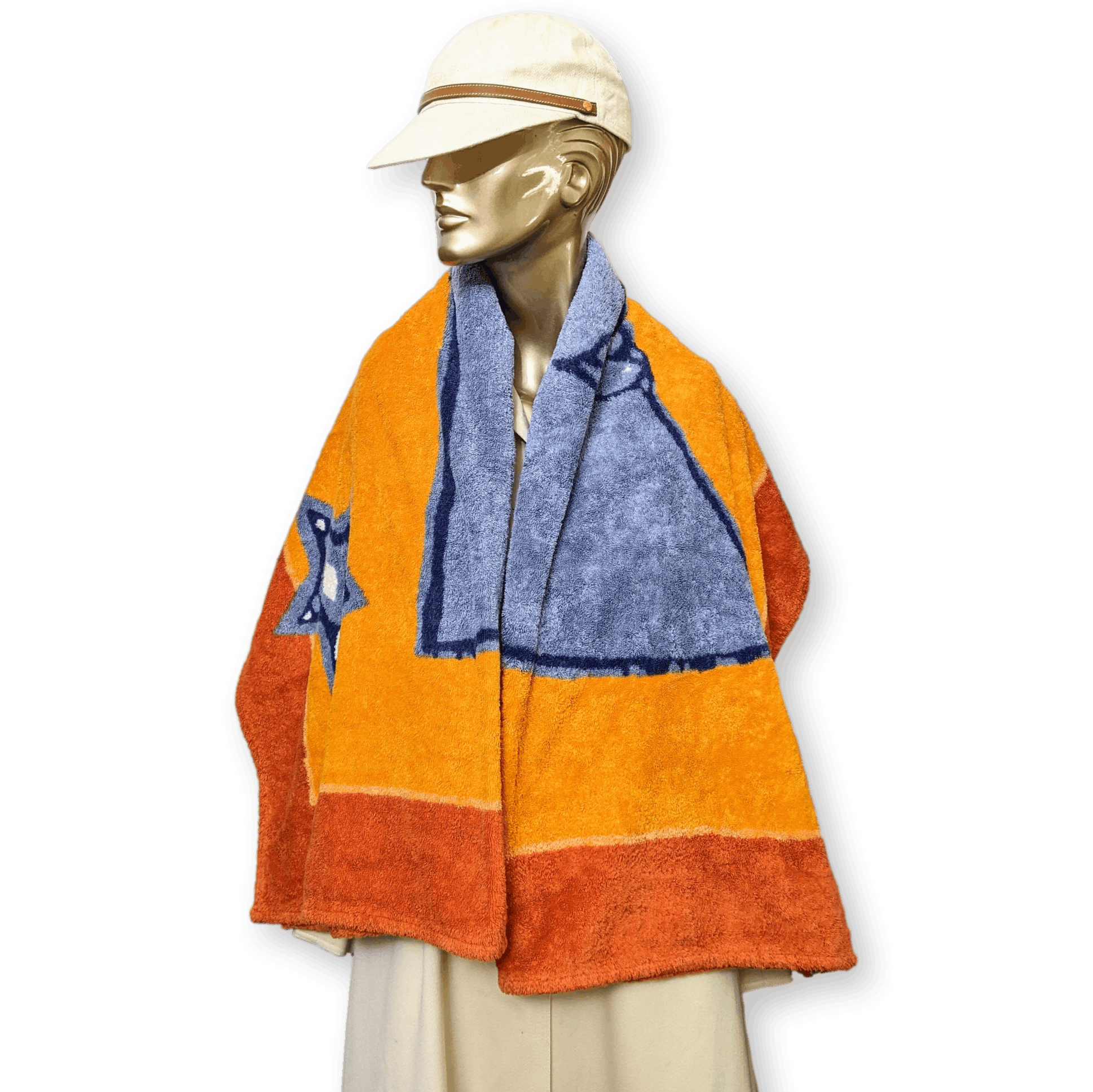HERMES Moon Face Terry Beach Towel 90 x 150 cm
