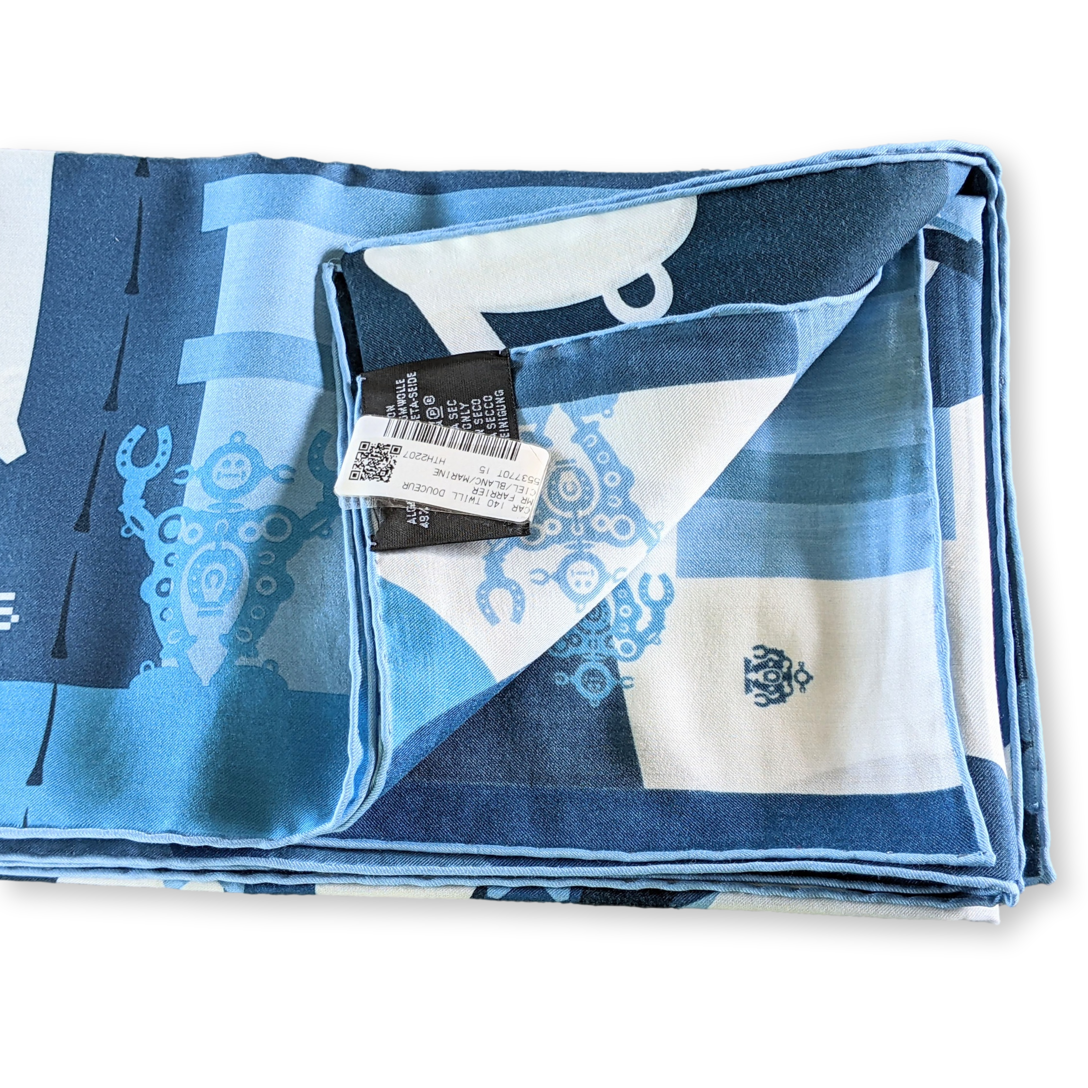 HERMES Mr Farrier Twill Douceur Shawl 140