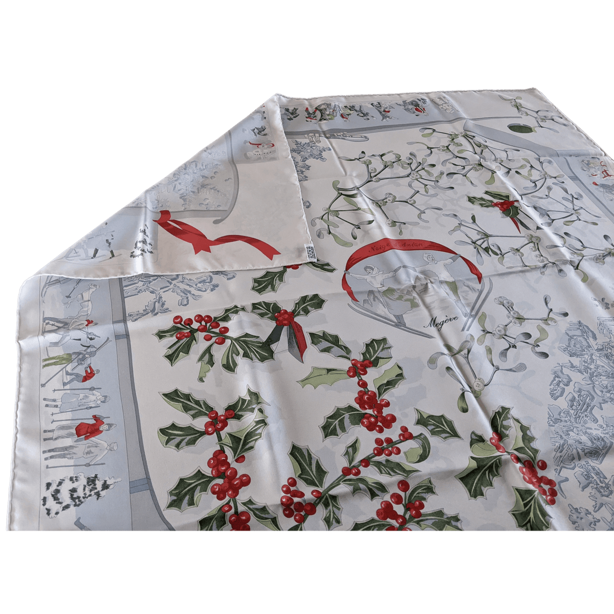 HERMES NEIGE D'ANTAN MEGEVE Specia Issue Twill Scarf 90 x 90 cm