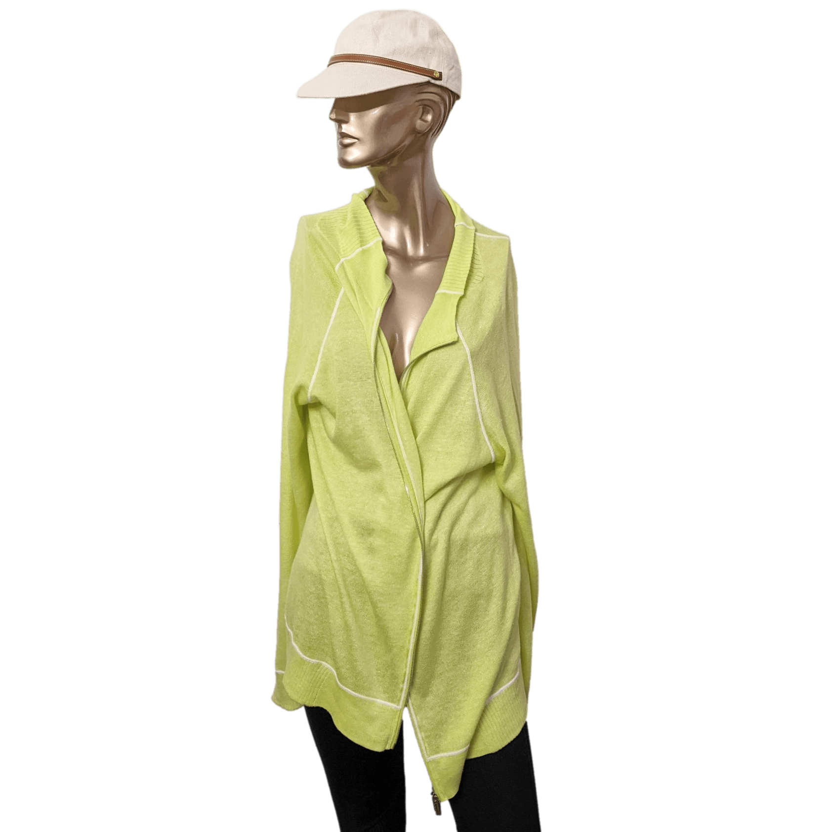 HERMES NEON Men's Cotton/Linen Cardigan SzXL