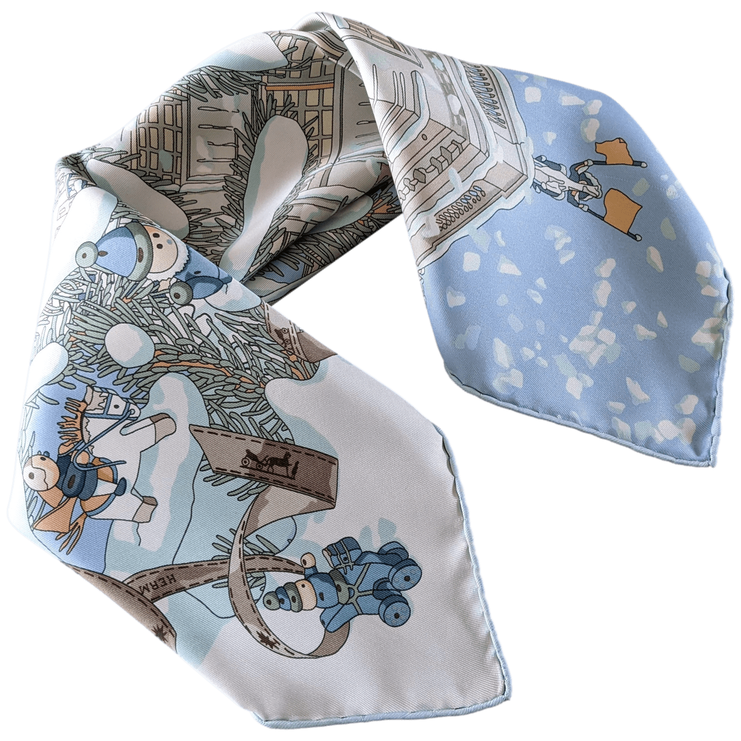 HERMES Noel au 24 Faubourg Twill Gavroche 45 x 45 cm