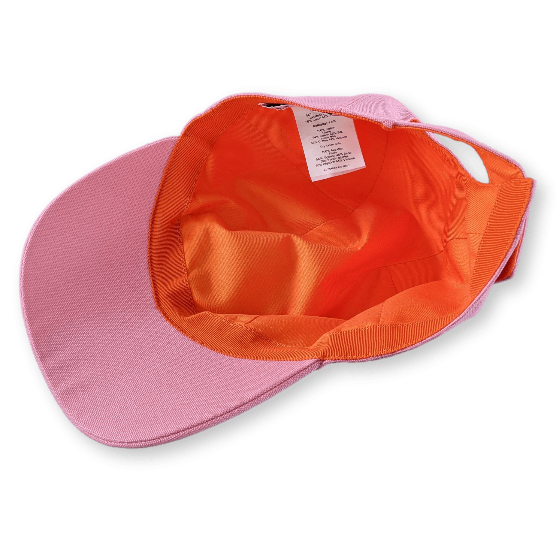 HERMES Pink/Orange Cap Hat Sz57