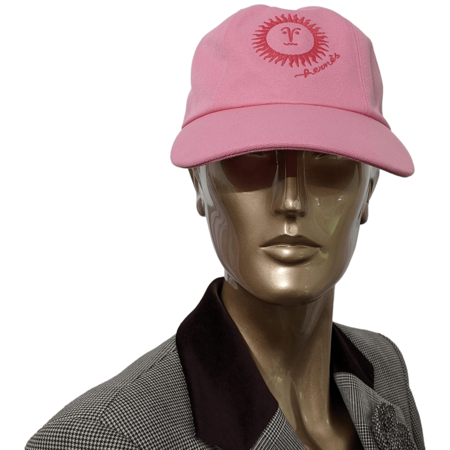 Hermes Motsch Linen & Lambskin Trimming Polo Cap Hat Sz57 - poupishop