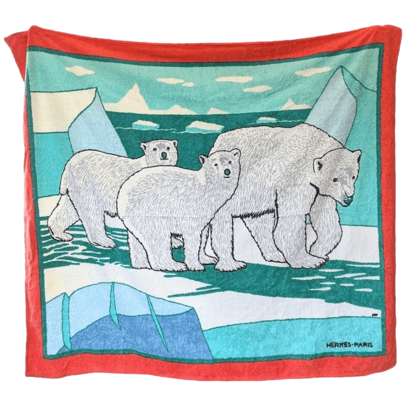 HERMES Ours Polaires Terry Beach Towel XXL 150 x 220 cm