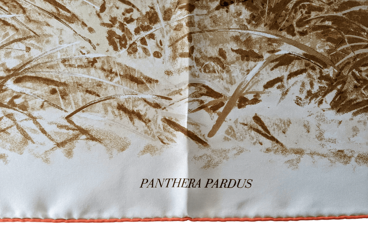 HERMES PANTHERA PARDUS 2016 Orange/White by Robert Dallet Twill 90 x 90 cm, Box!
