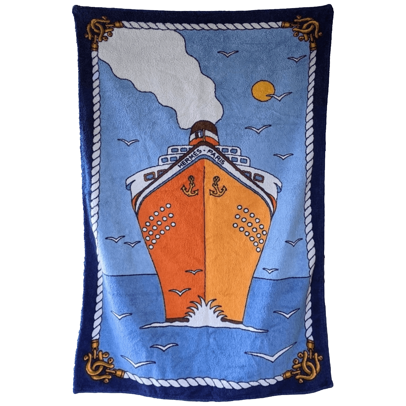 HERMES Paquebot Beach Towel 90 x 150 cm