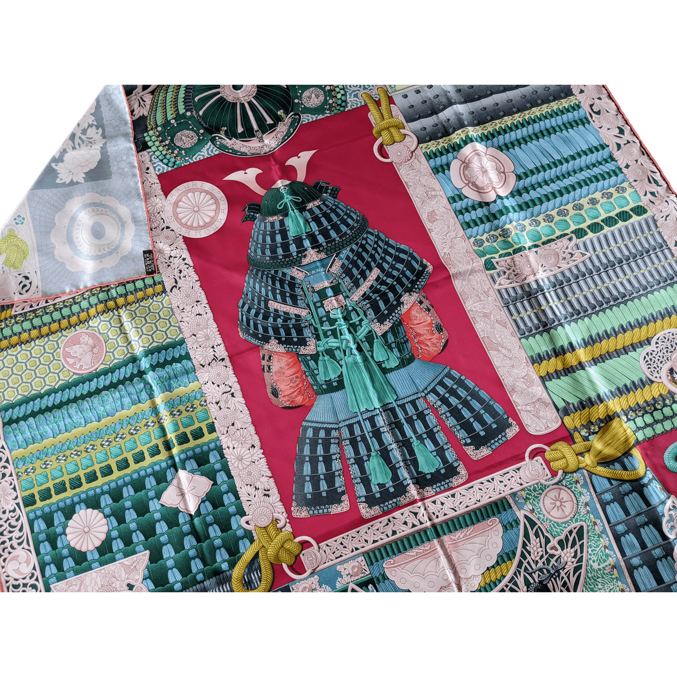 HERMES 2017 Parures de Samourais Samurais Silk Scarf 90 x 90 cm