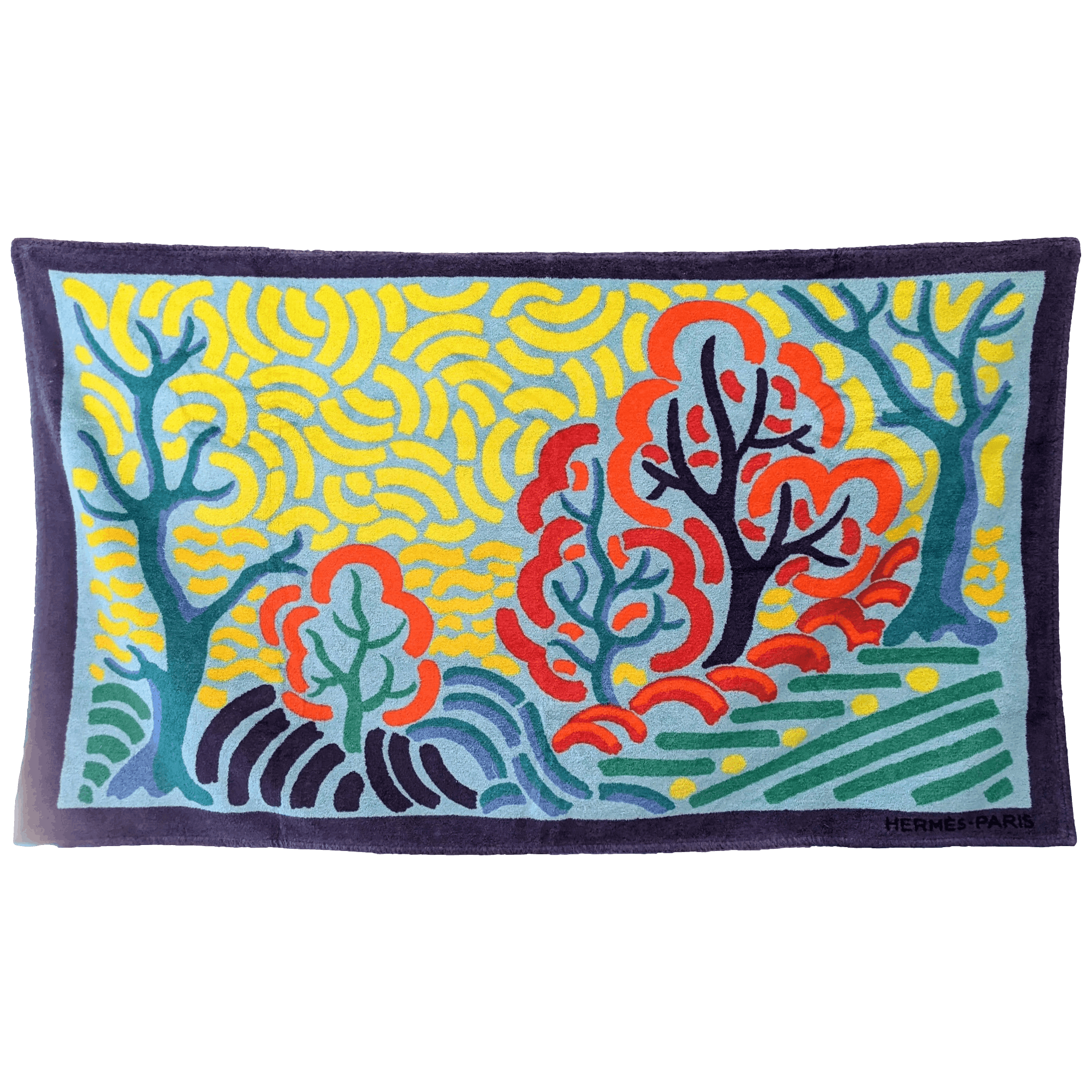 HERMES Paysage Terry Beach Towel 90 x 150 cm