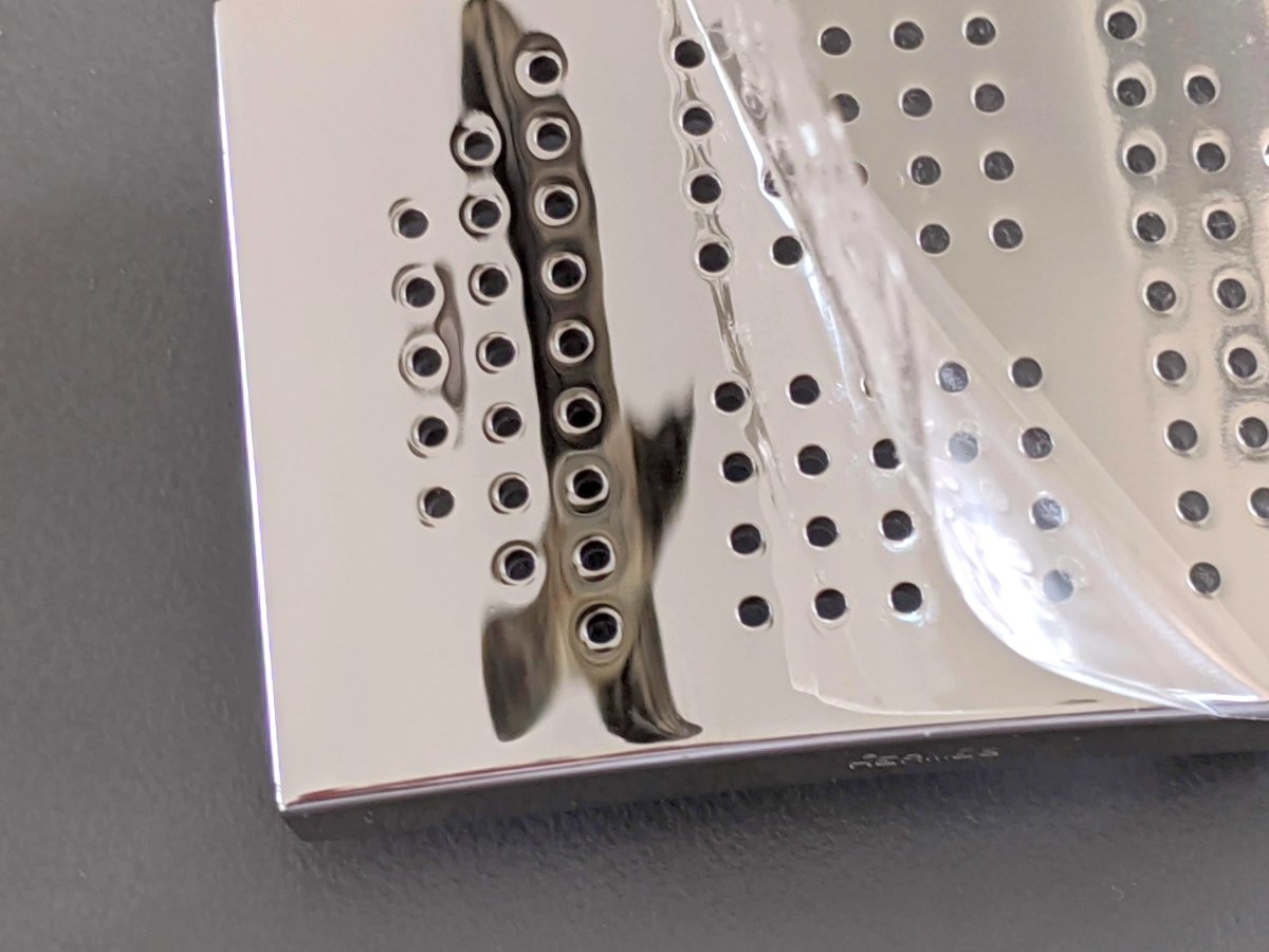 Hermes Plated Silver and Palladium Perforated EVELYNE Buckle H 32 mm, New in Pochette! - poupishop