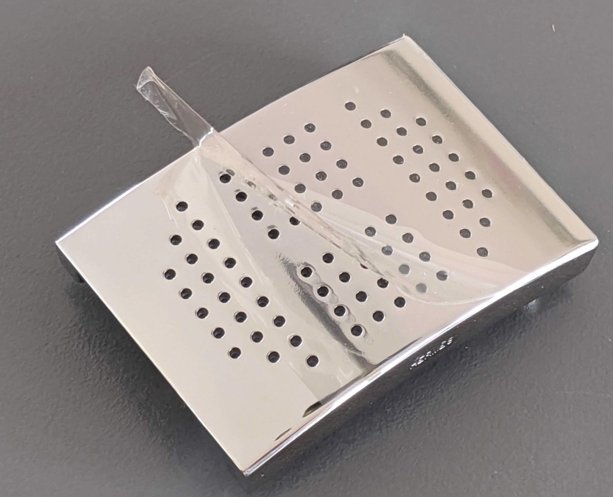Hermes Plated Silver and Palladium Perforated EVELYNE Buckle H 32 mm, New in Pochette! - poupishop