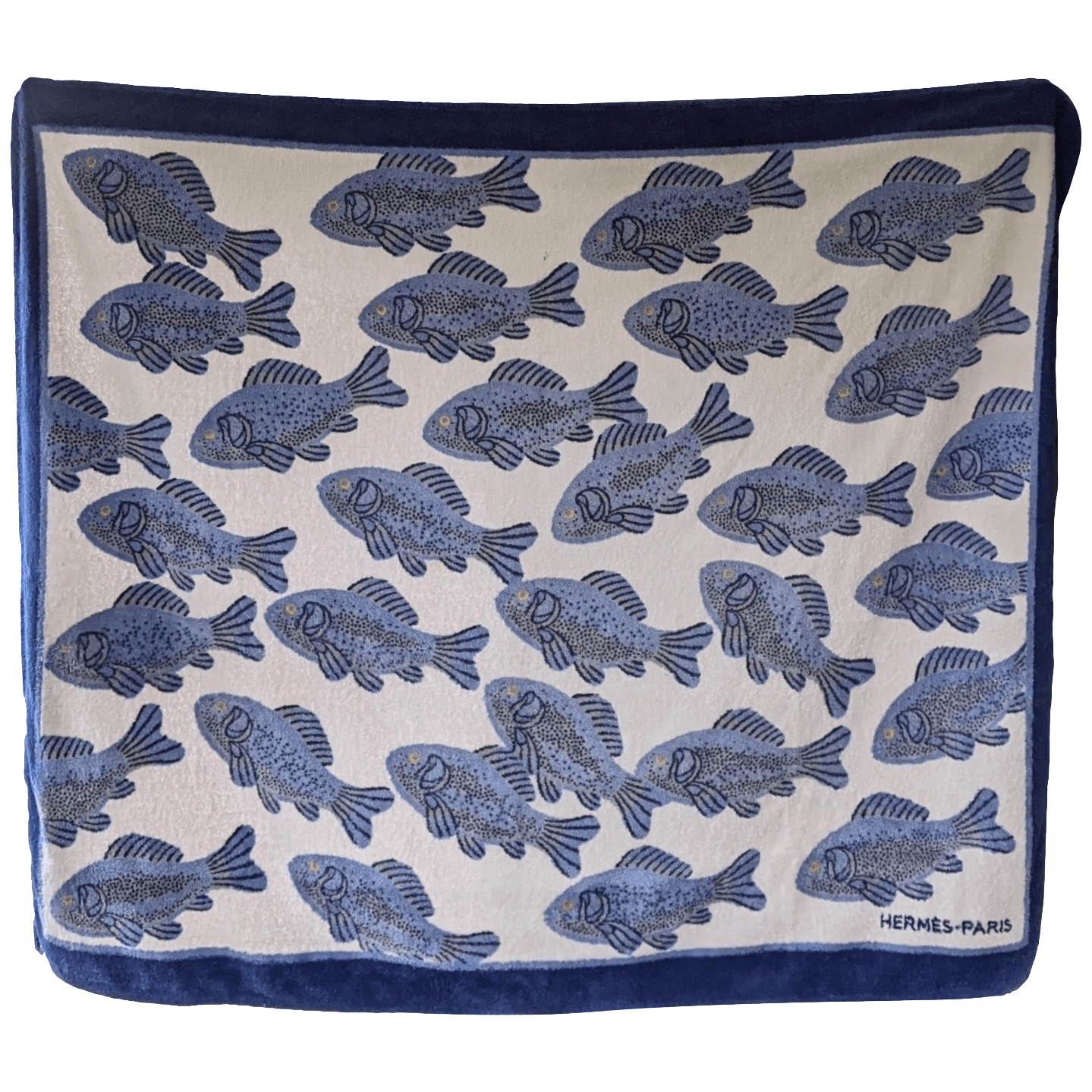 HERMES Poissons Terry Beach Towel XXL 150 x 220 cm