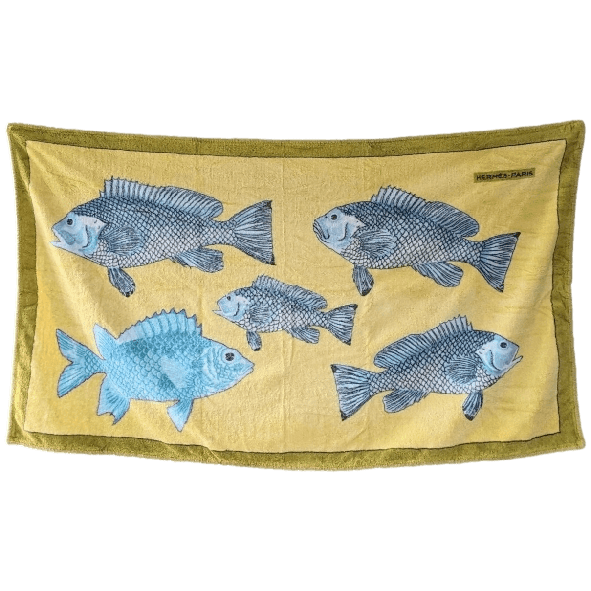 HERMES Poissons Beach Towel 90 x 150 cm