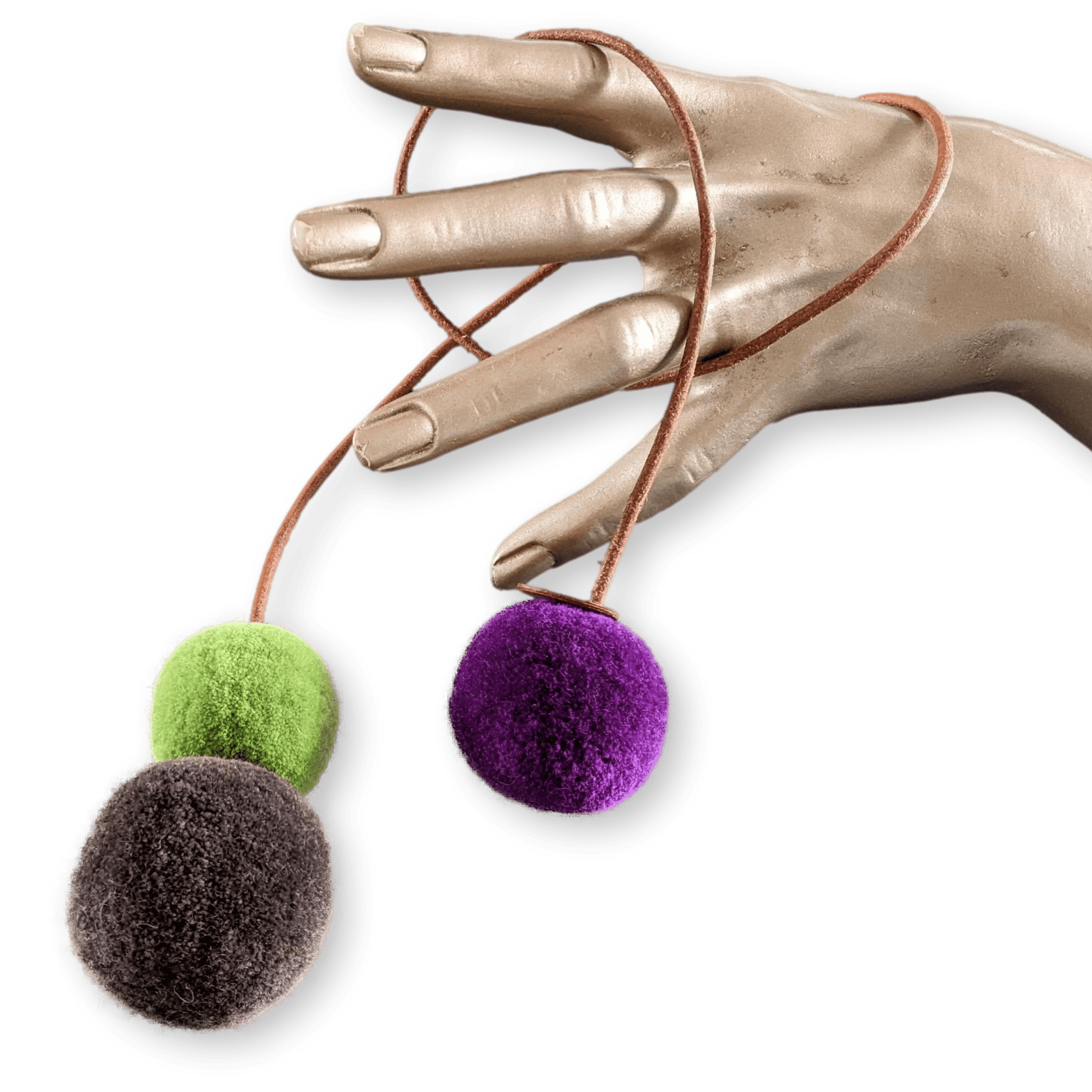 HERMES Wool Pompons Pom Pons Bag Charm