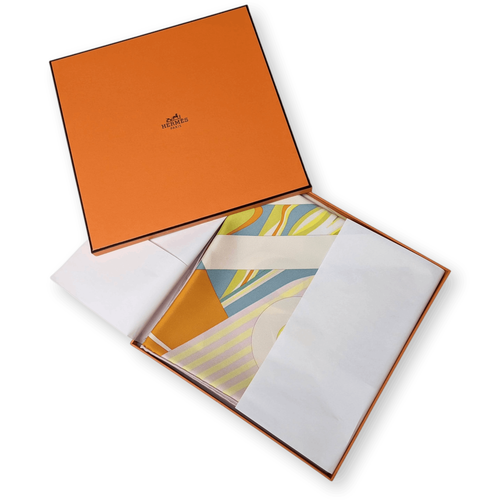 HERMES Reve de Julia Silk Scarf 90