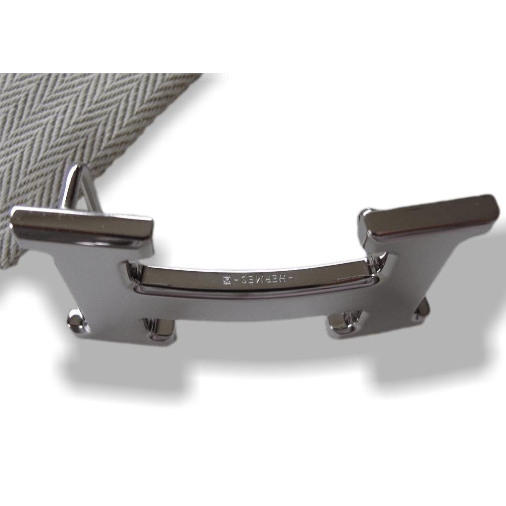 Hermes Shiny Silver Buckle H 32 mm, New! - poupishop