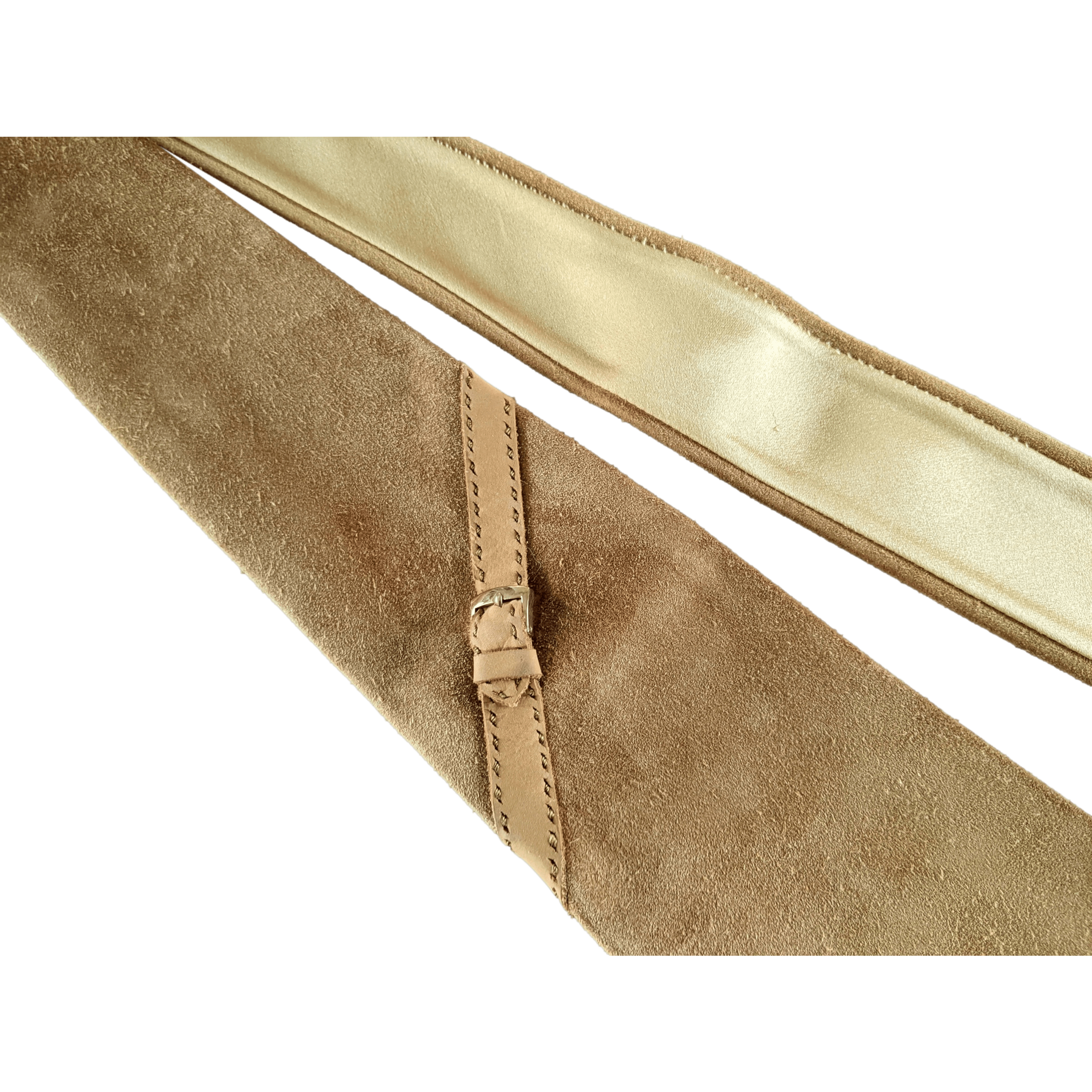 HERMES 1960s Suede Tie Lined with Satin of Silk 9cm