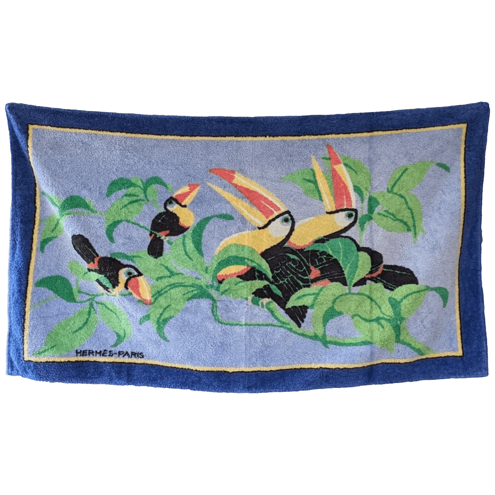 HERMES Toucans Terry Beach Towel 90 x 150 cm