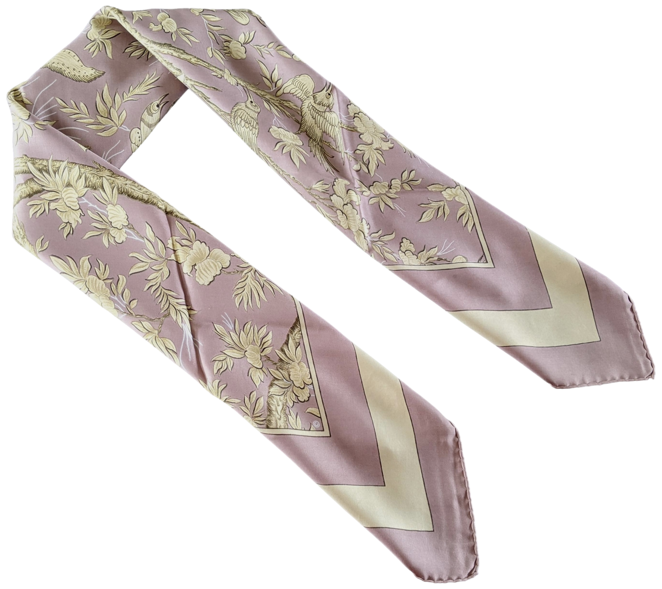 HERMES 1963 VIEILLE CHINE by Mme la TORRE Twill Scarf 90 x 90 cm