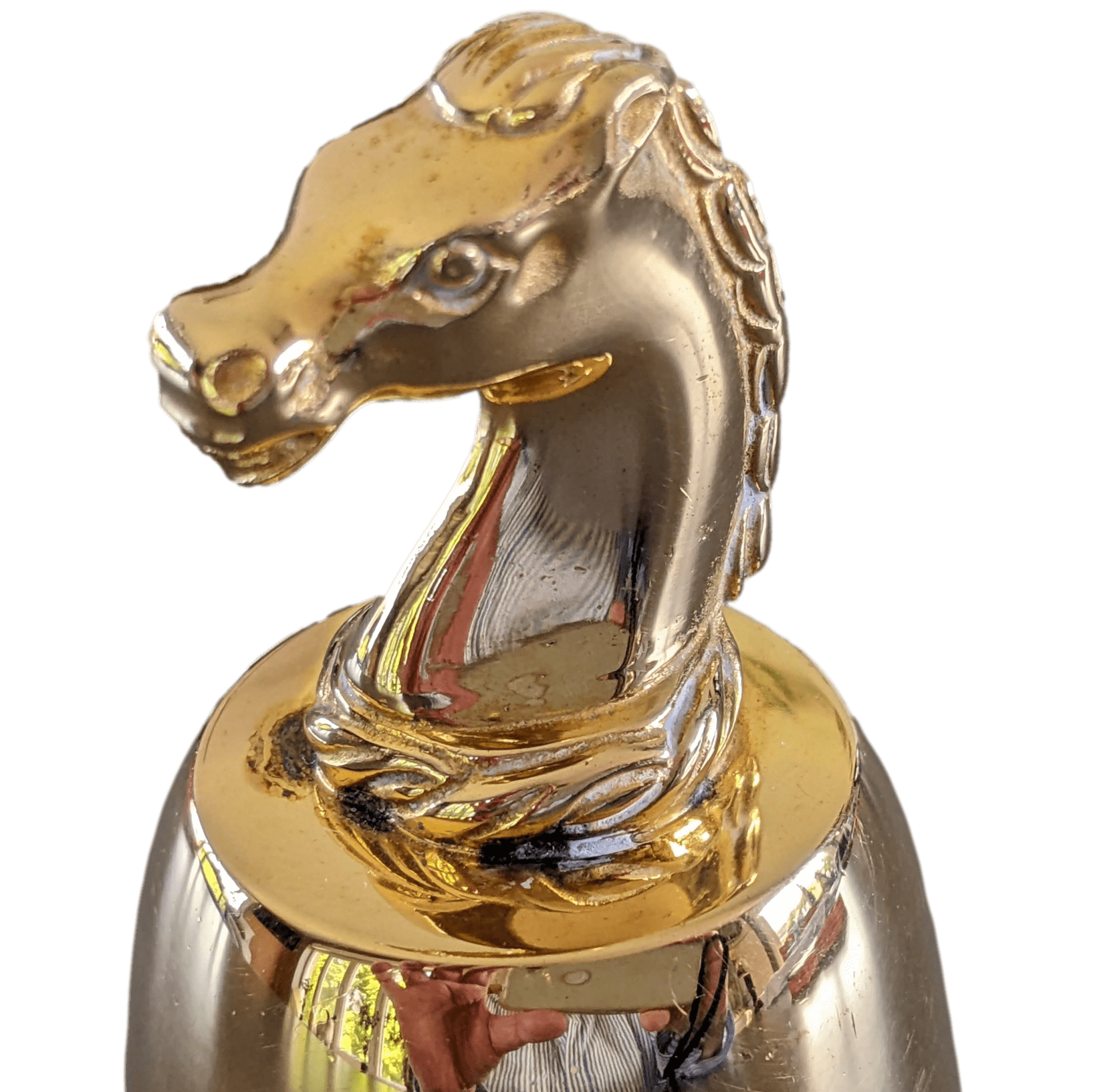 HERMES 1960s Vintage Equistrian Gold Table Bell Clochette