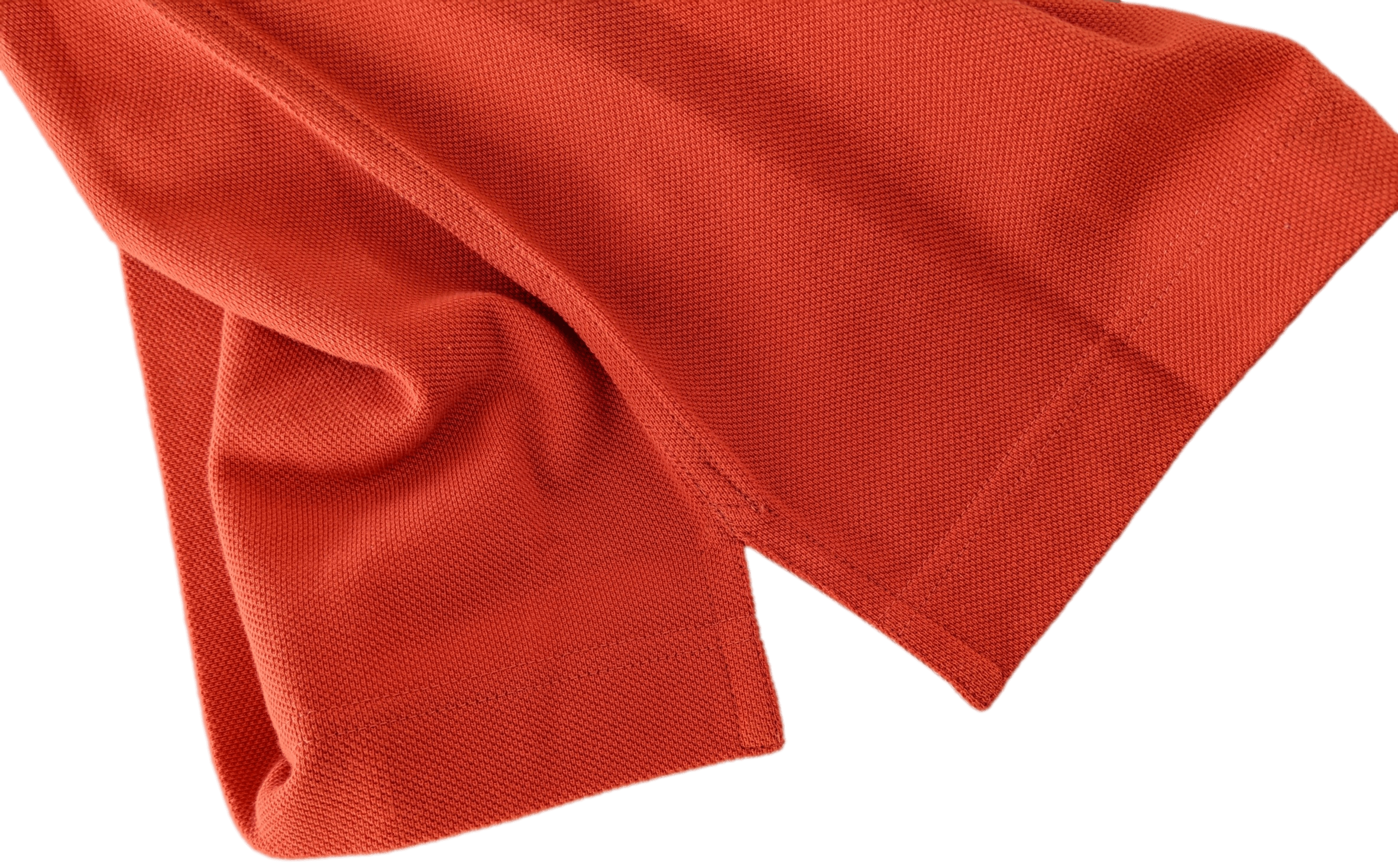 HERMES POLO SELLIER Women's Orange/Burgundy Buttoned Polo Shirt